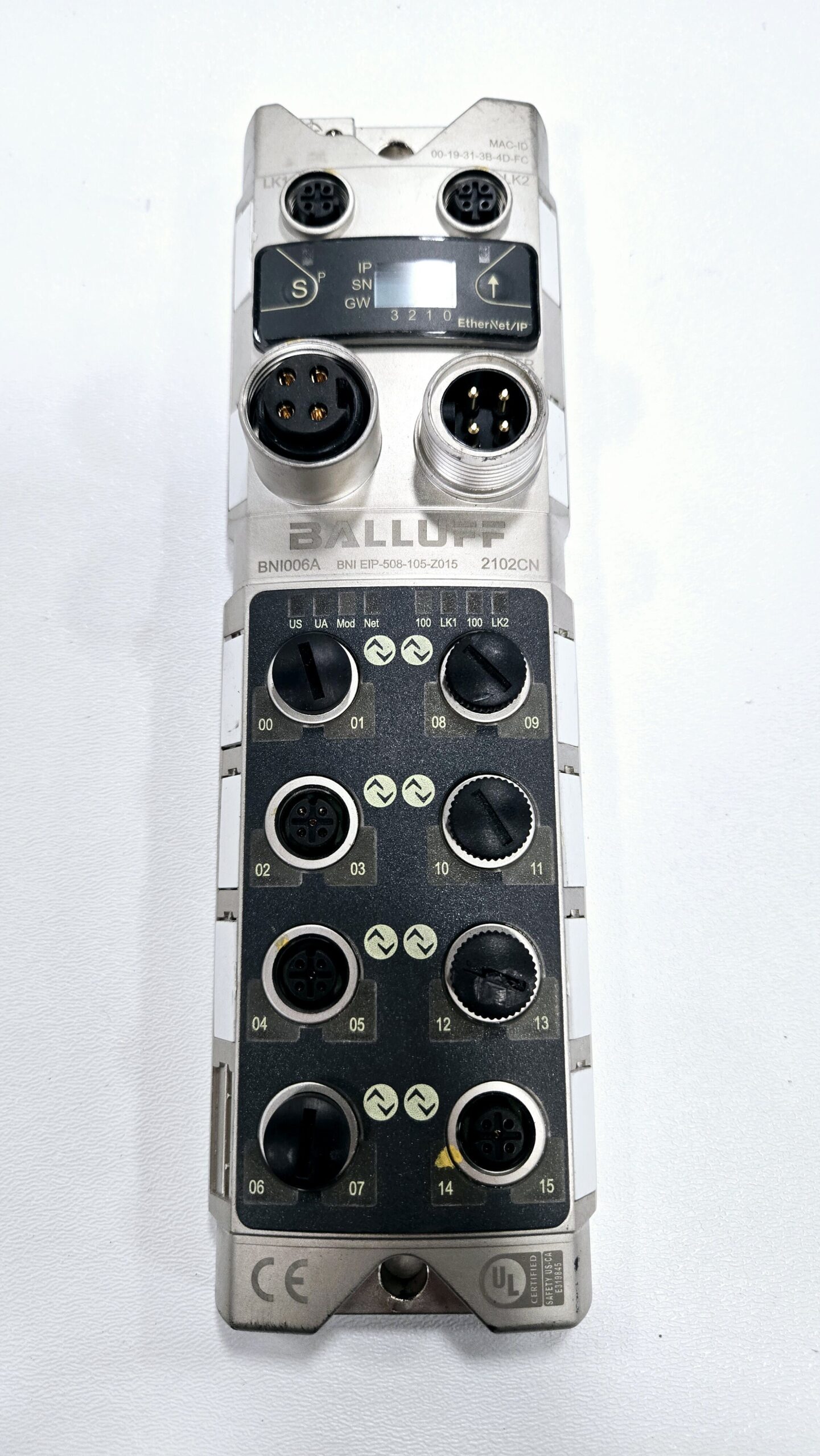 BALLUFF BNI006A BNI EIP-508-105-Z015 2102CN DIGITAL I/O USED 0