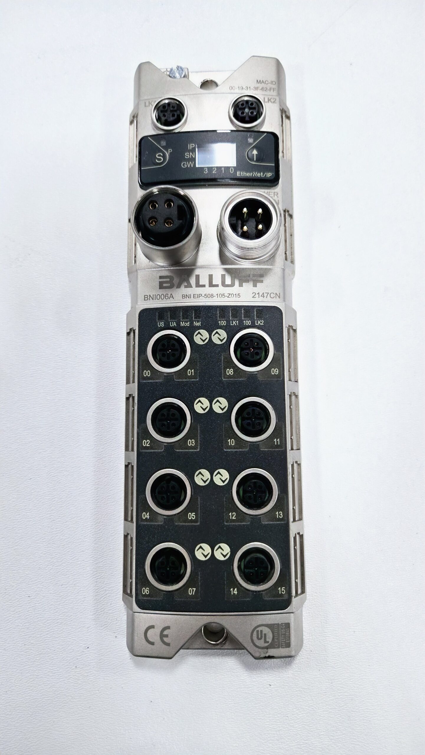 BALLUFF BNI006A BNI EIP-508-105-Z015 2147CN DIGITAL I/O USED 0