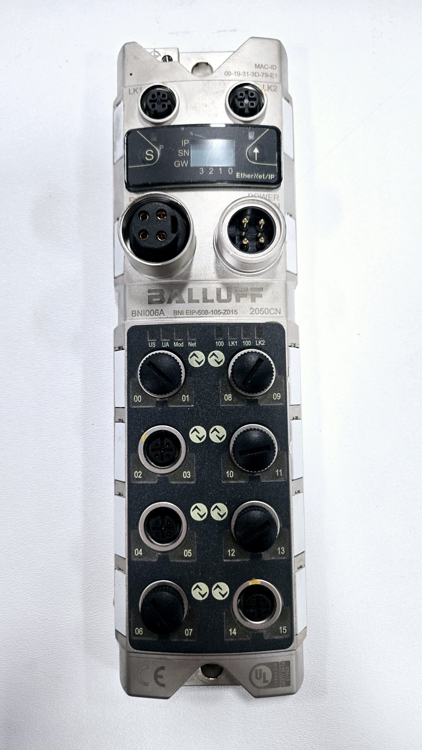 BALLUFF BNI006A BNI EIP-508-105-Z015 2050CN DIGITAL I/O USED 0