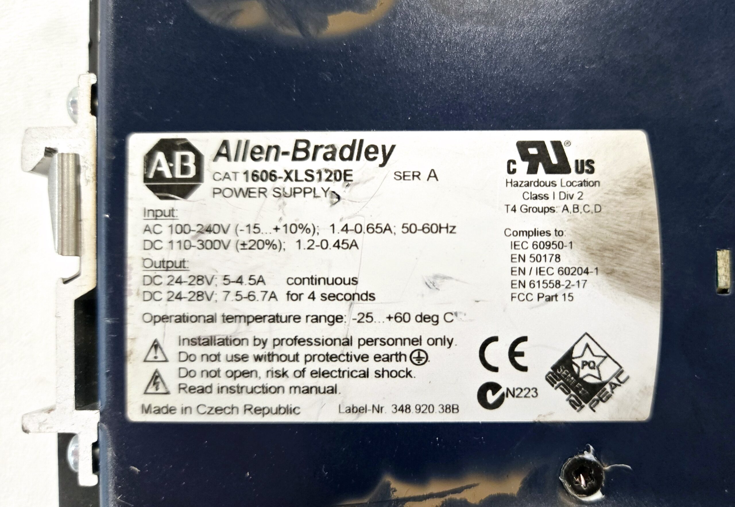 ALLEN BRADLEY 1606-XLS120E Power Supply USED 2