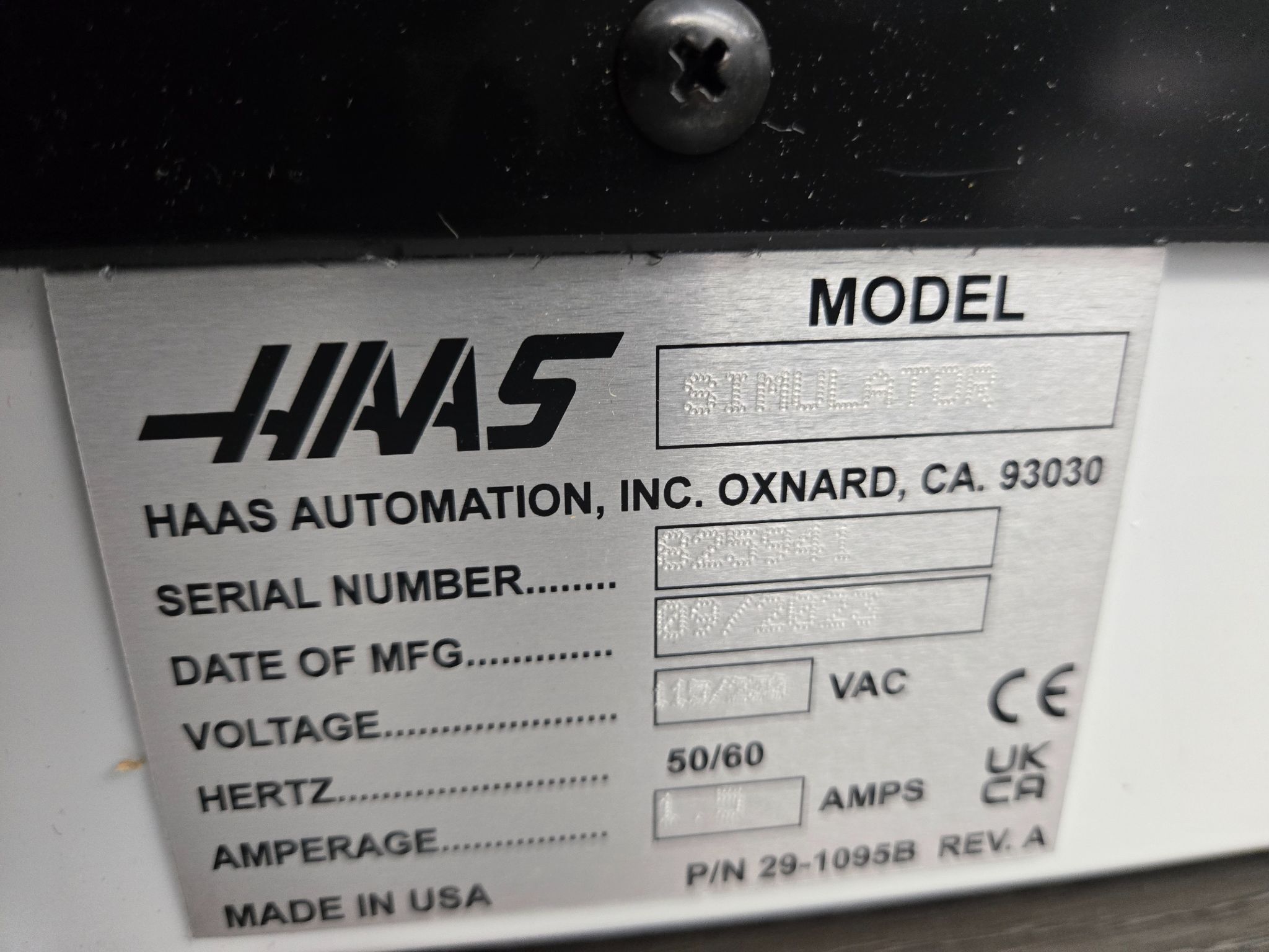 HAAS CNC SIMULATOR 29-1095B 2