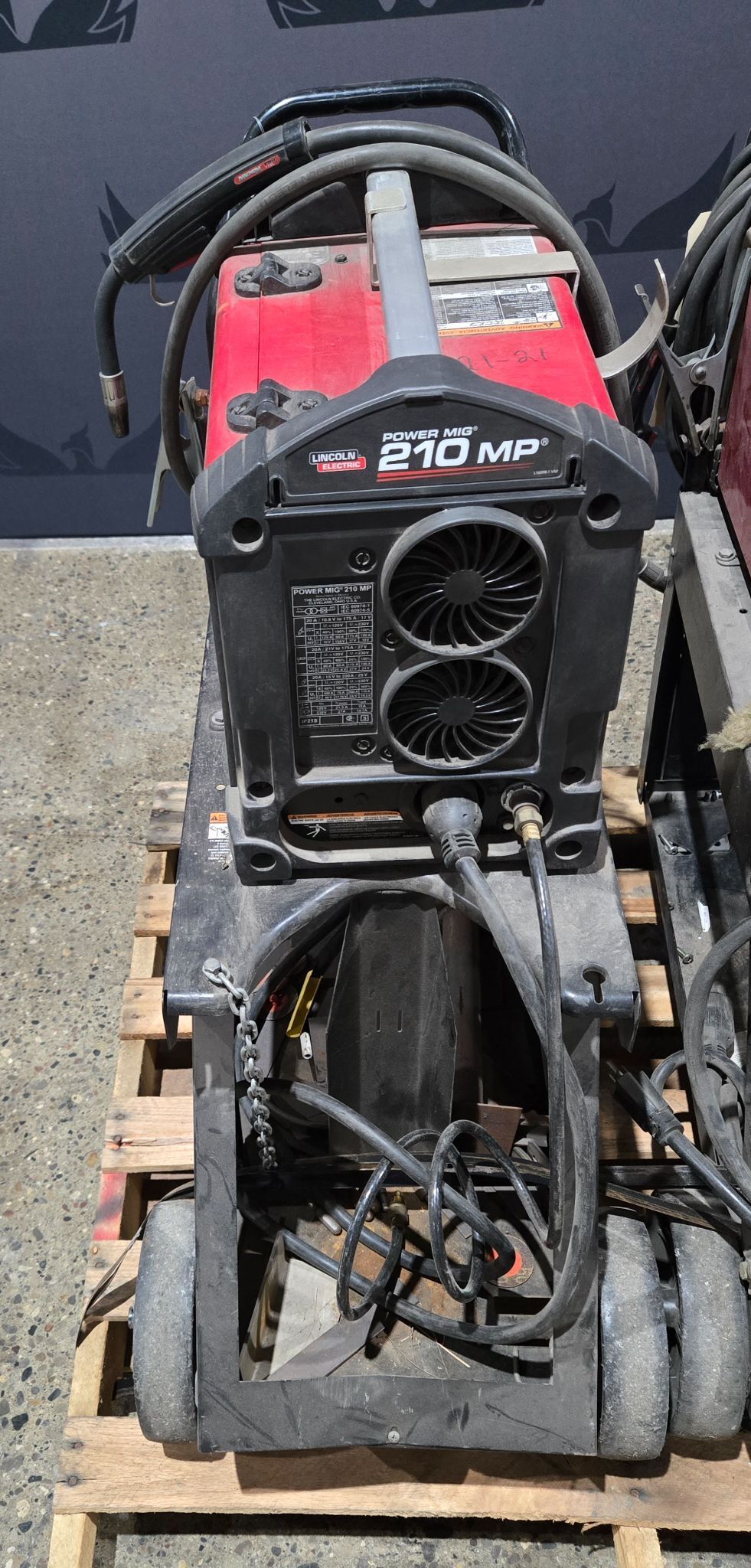 Lincoln Electric POWER MIG 210 MP WELDER WITH CART USED 0
