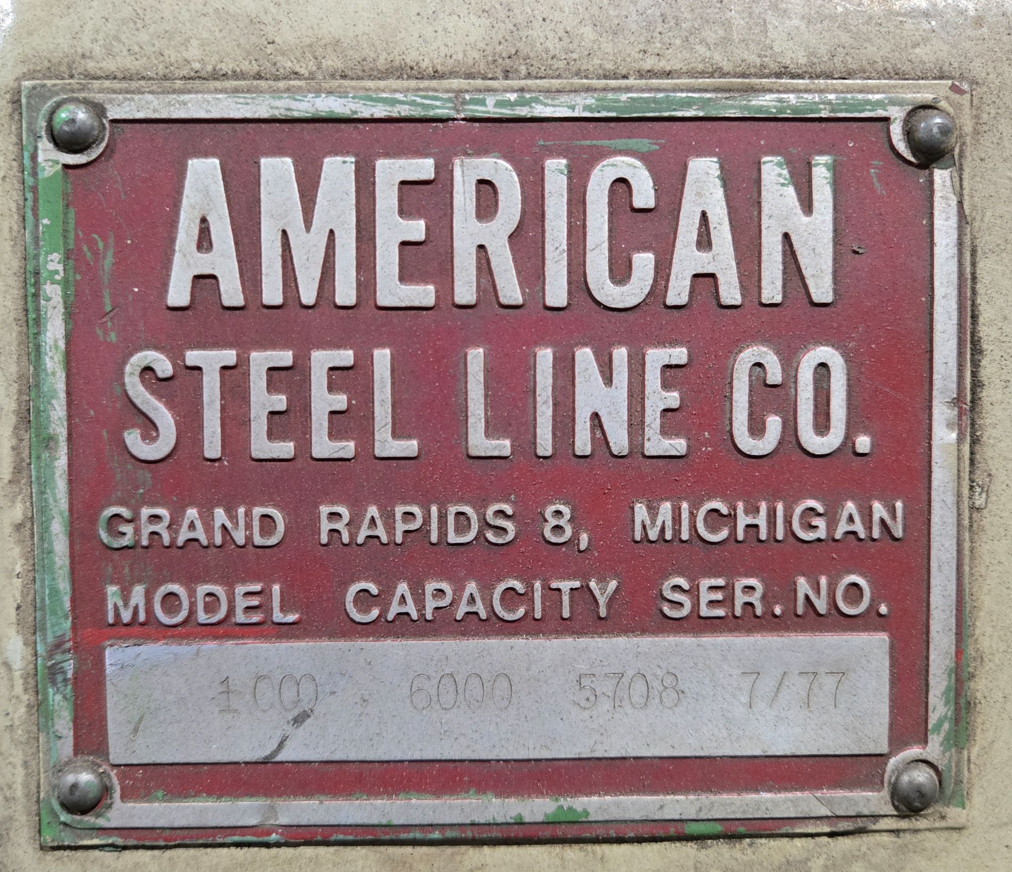 AMERICAN STEEL LINE 1000 6000LBS UNCOILER USED 8