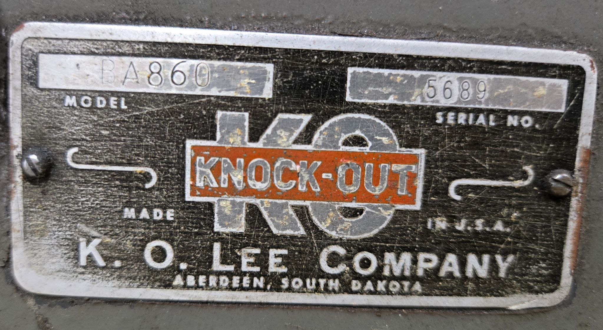 K.O. LEE BA860 TOOL CUTTER AND GRINDER USED 7