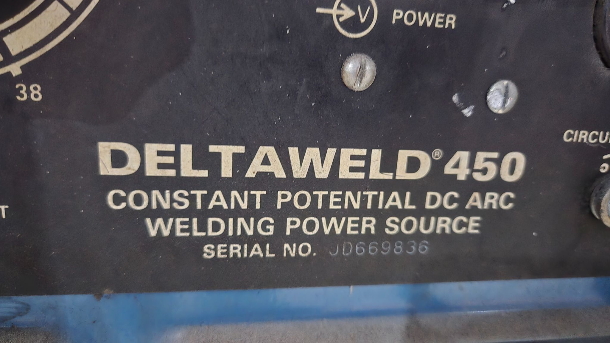 MILLER DELTAWELD 450 ARC WELDER WITH WIRE FEEDER AND CART USED 7