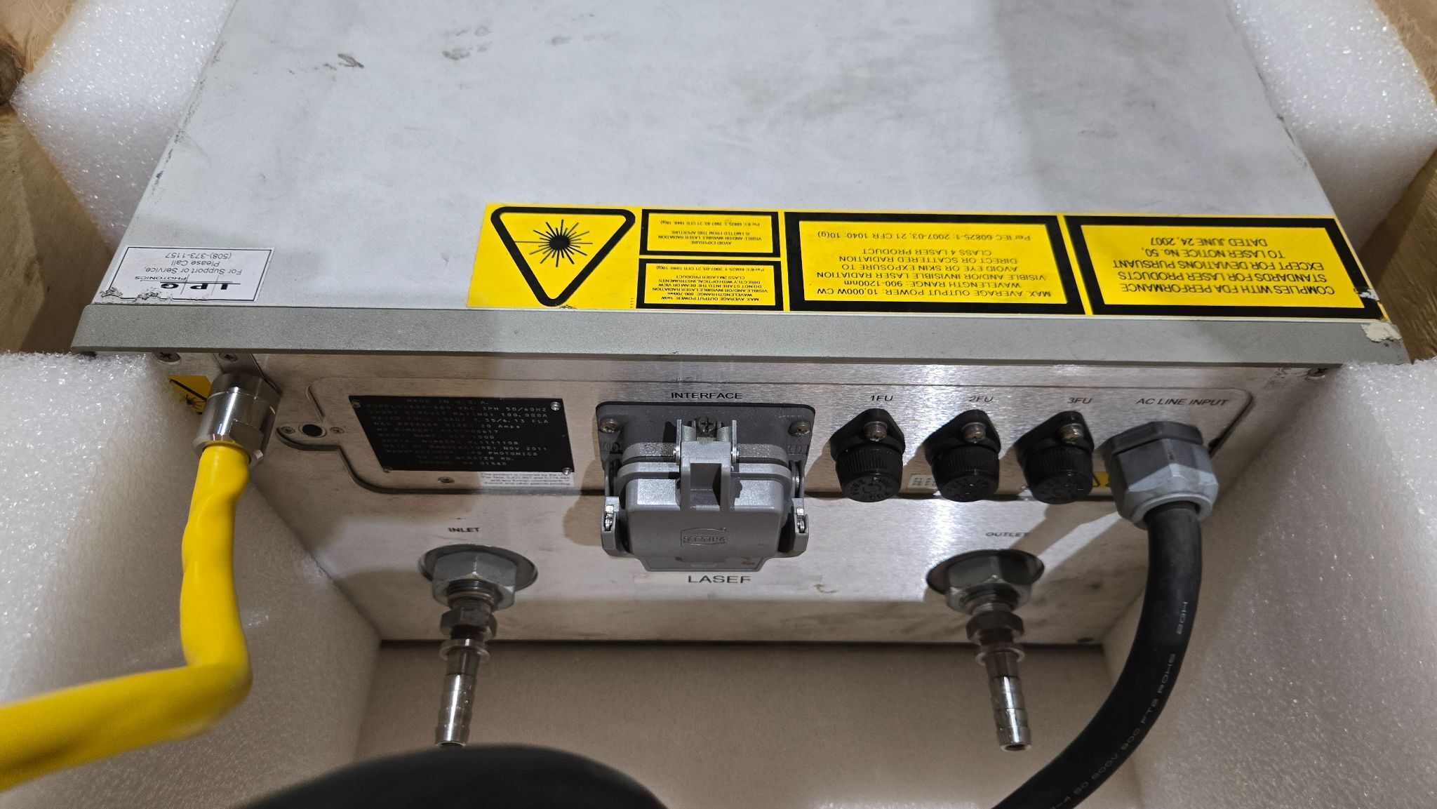 IPG YLR-1000-MM-WC FIBER LASER USED 1