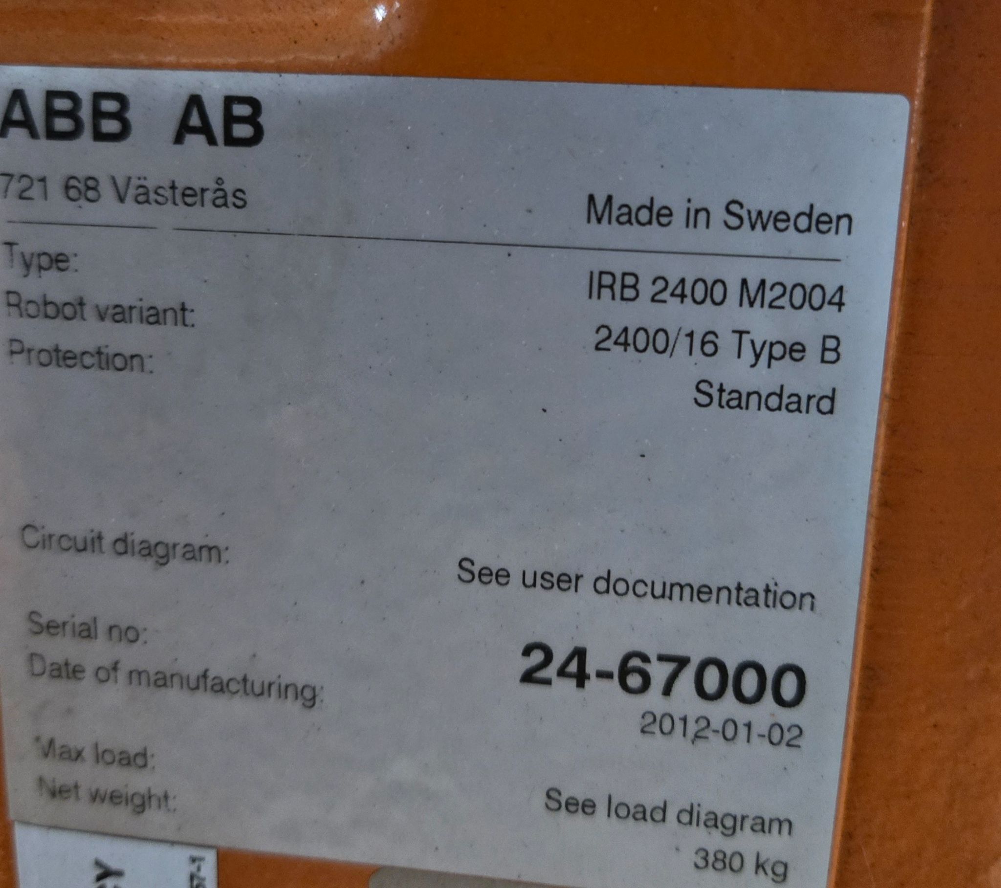 ABB IRB 2400 M2004 / IRC5 M2004 MASTER AND SLAVE DUAL ROBOT ARM SYSTEM USED 4