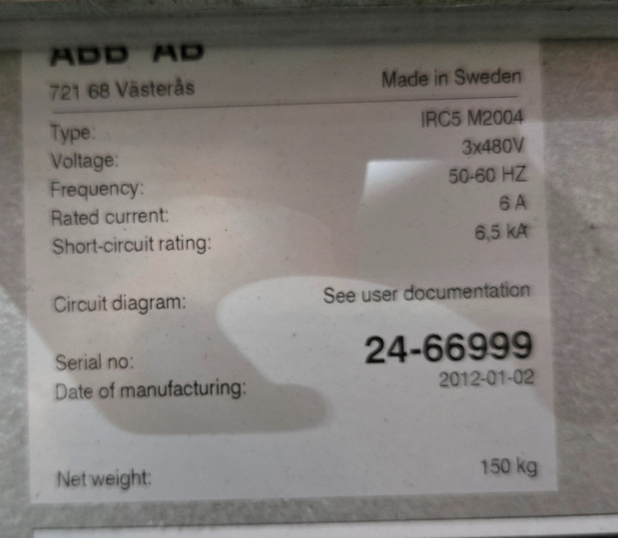 ABB IRB 2400 M2004 / IRC5 M2004 MASTER AND SLAVE DUAL ROBOT ARM SYSTEM USED 19