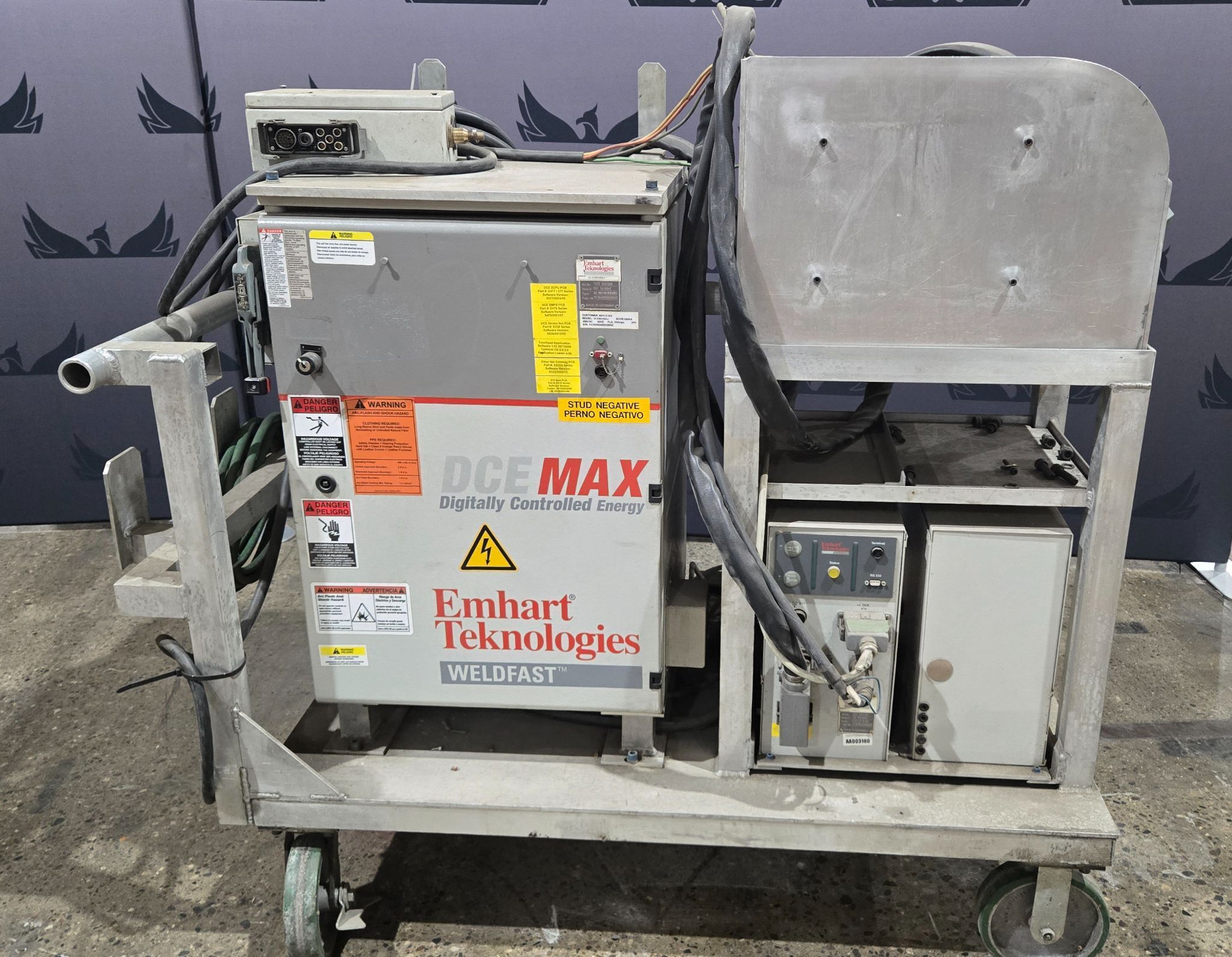 EMHART DCEMAX T025-342/500 Stud Welder Control Station USED 3