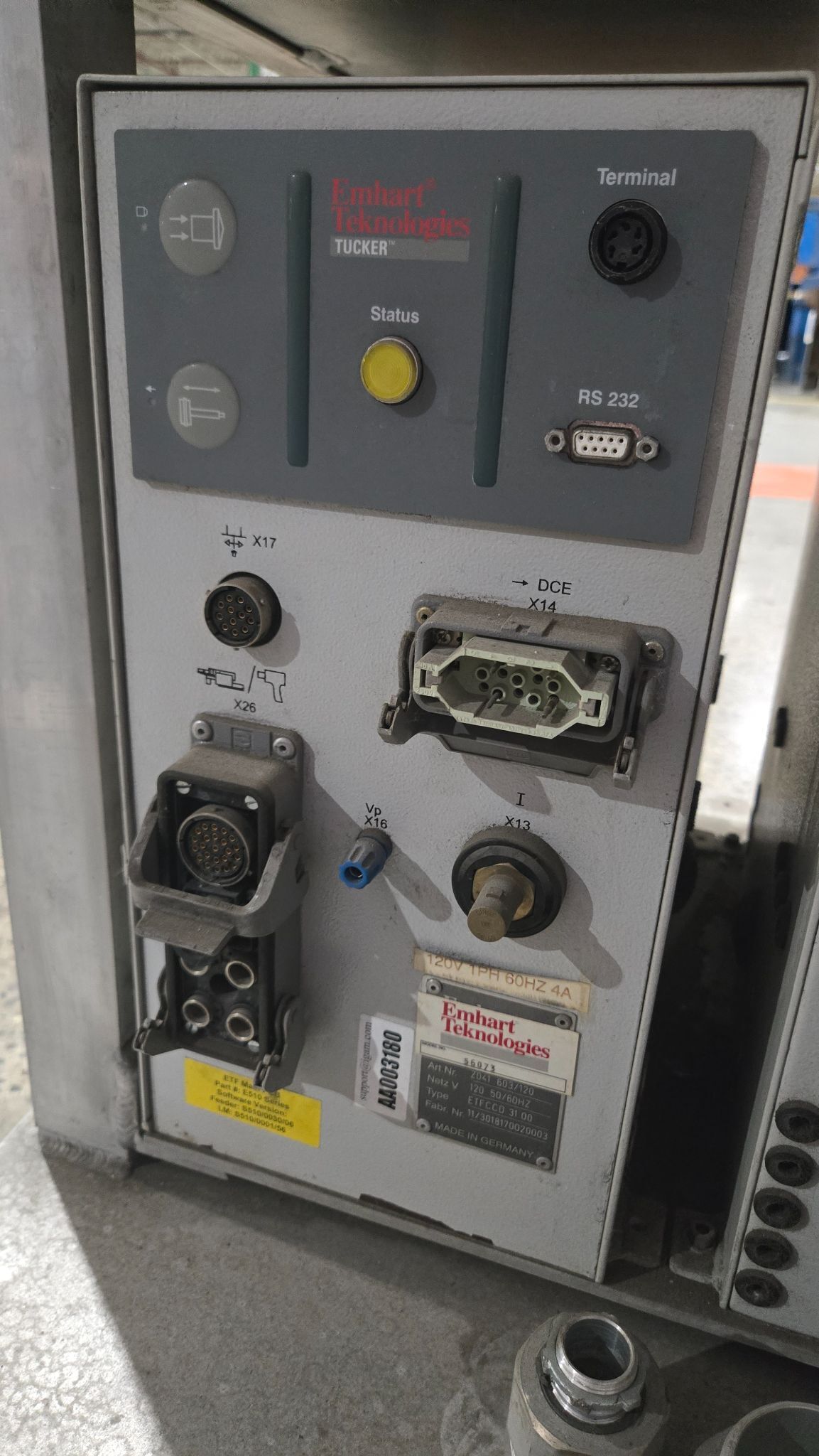 EMHART DCEMAX T025-342/500 Stud Welder Control Station USED 9