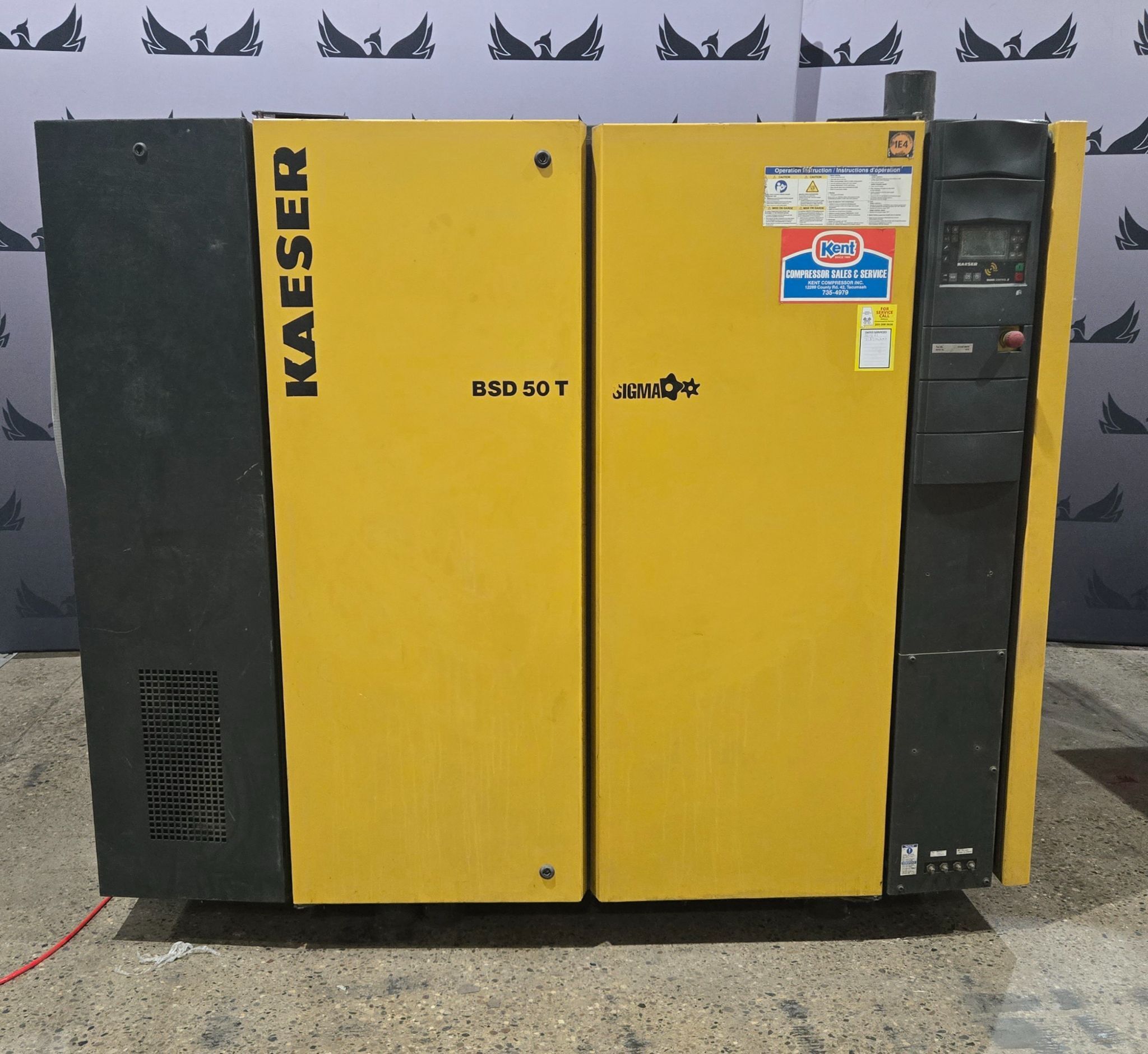 2018 KAESER BSD 50T Rotary Screw Compressor w/ ABT 83 Refrigeration Dryer USED 0