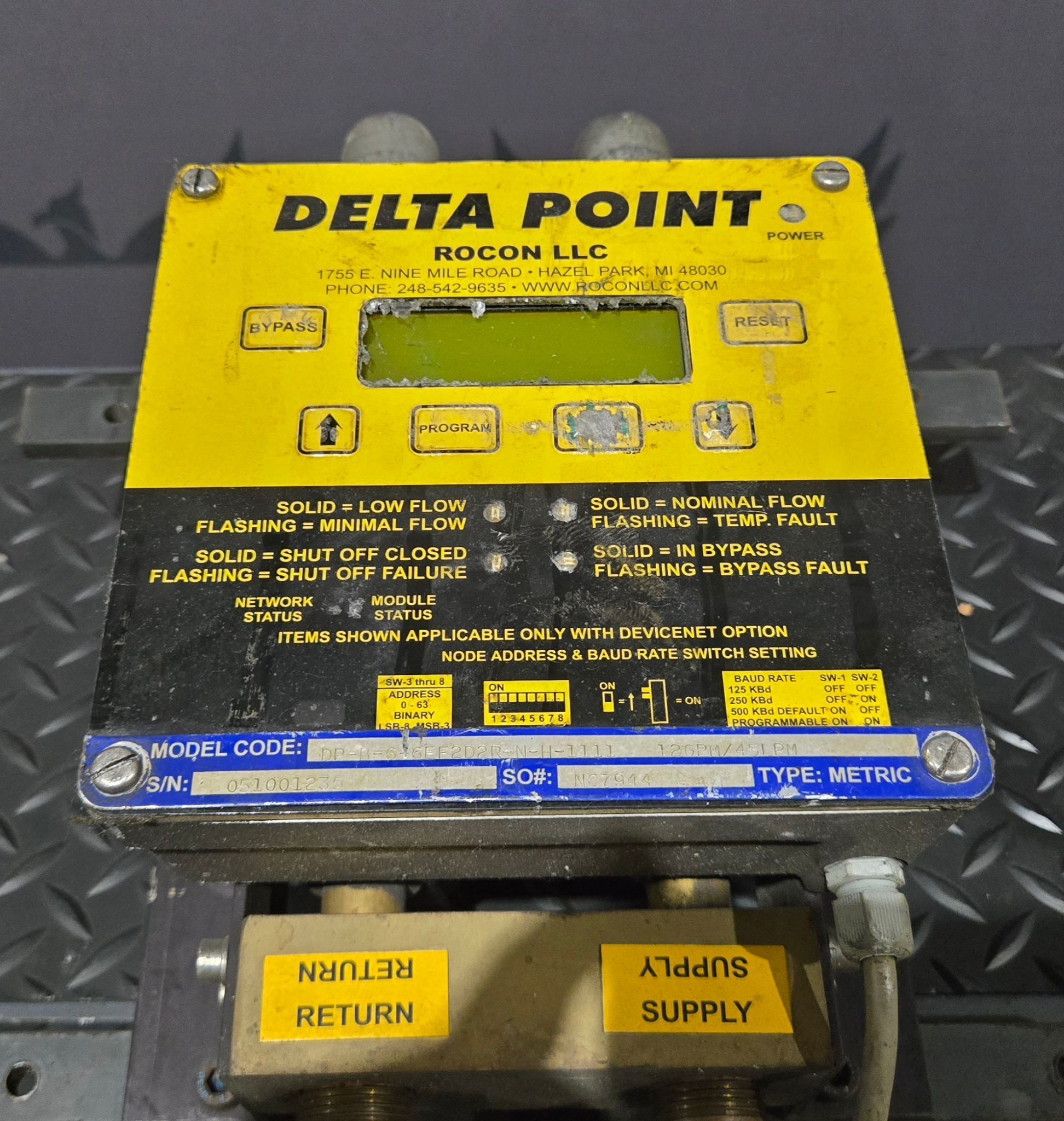 ROCON DP-B-G-6EF2D2R-N-H-1111 RESISTANCE WELDING TIP LOSS FLOW MONITOR USED 1