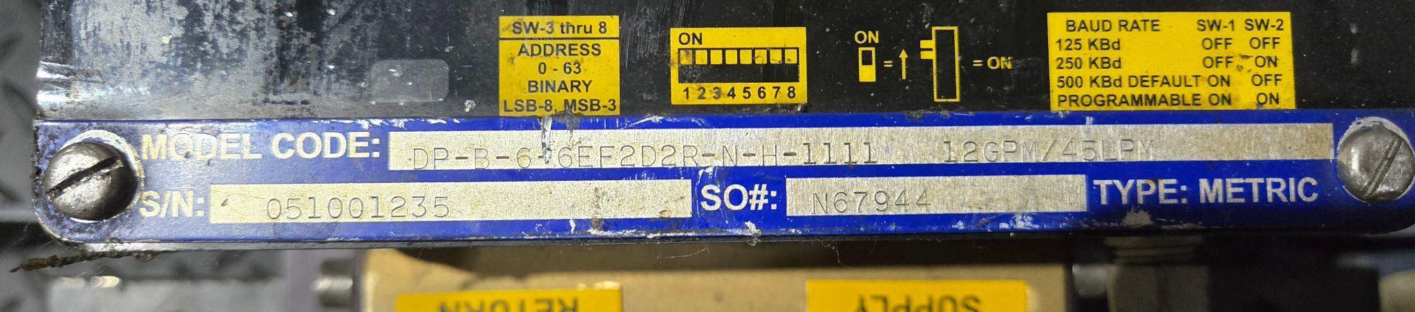ROCON DP-B-G-6EF2D2R-N-H-1111 RESISTANCE WELDING TIP LOSS FLOW MONITOR USED 4