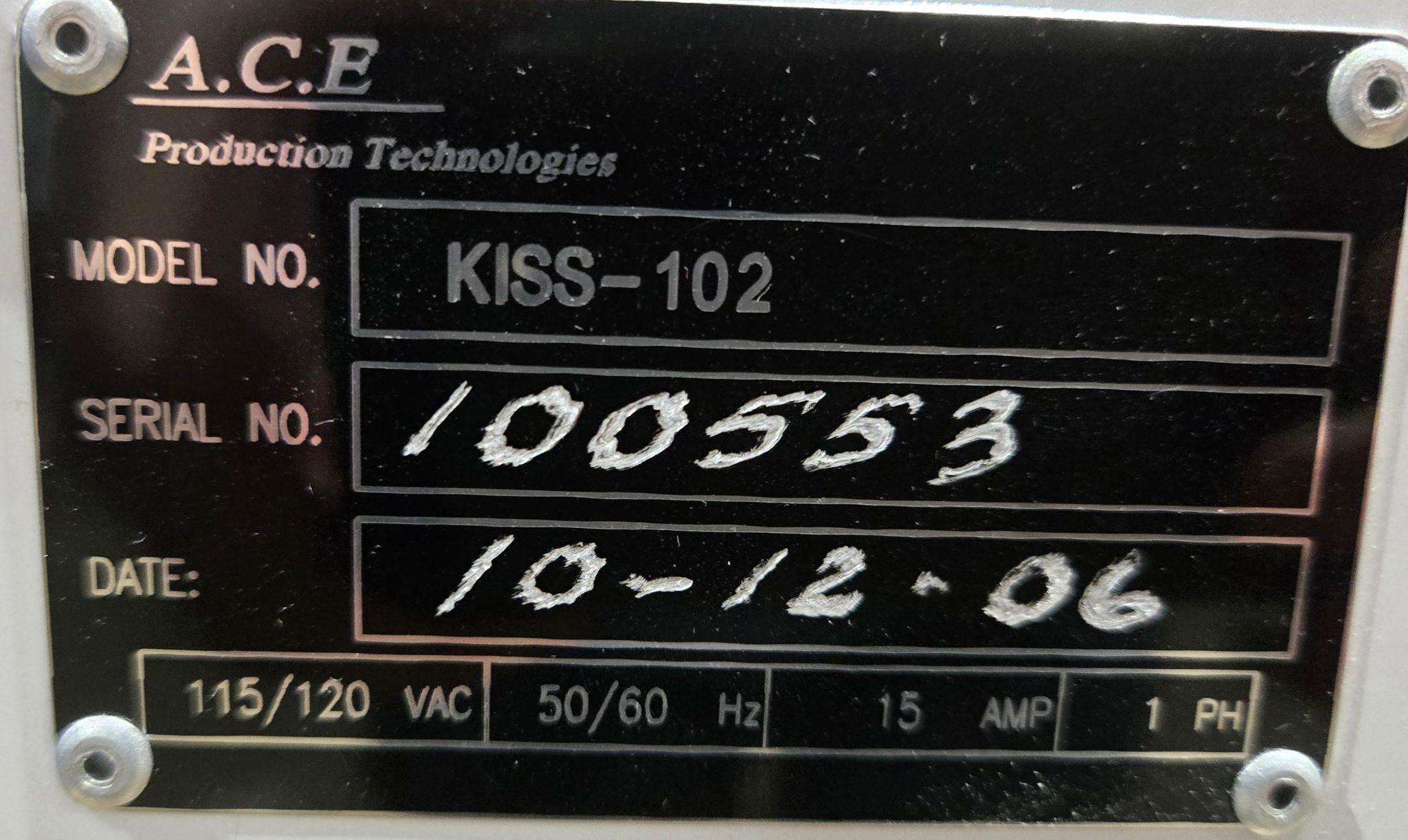 ACE KISS-102 SELECTIVE SOLDERING MACHINE USED 15