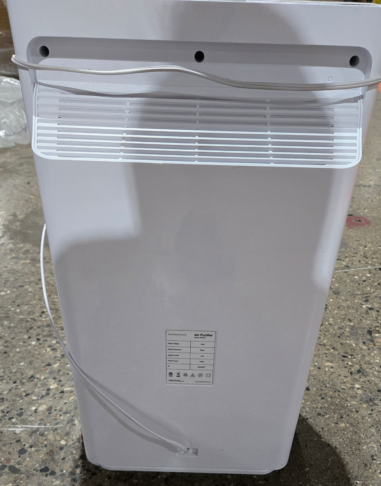 HATHASPACE HSP002 HEPA AIR PURIFIER 1500SQ FEET CAPACITY USED 3