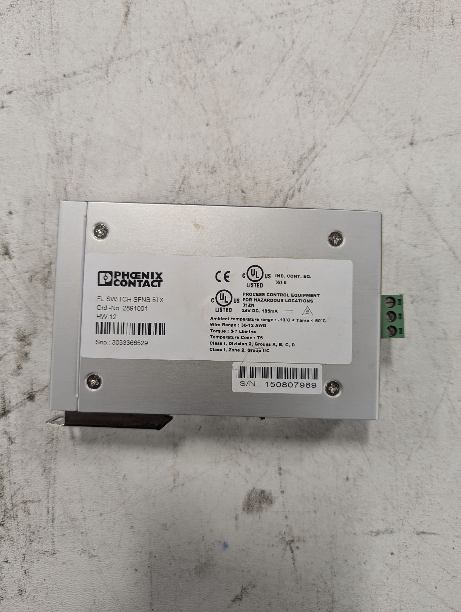 PHOENIX FLOW SWTICH ETHERNET MODULE USED 0