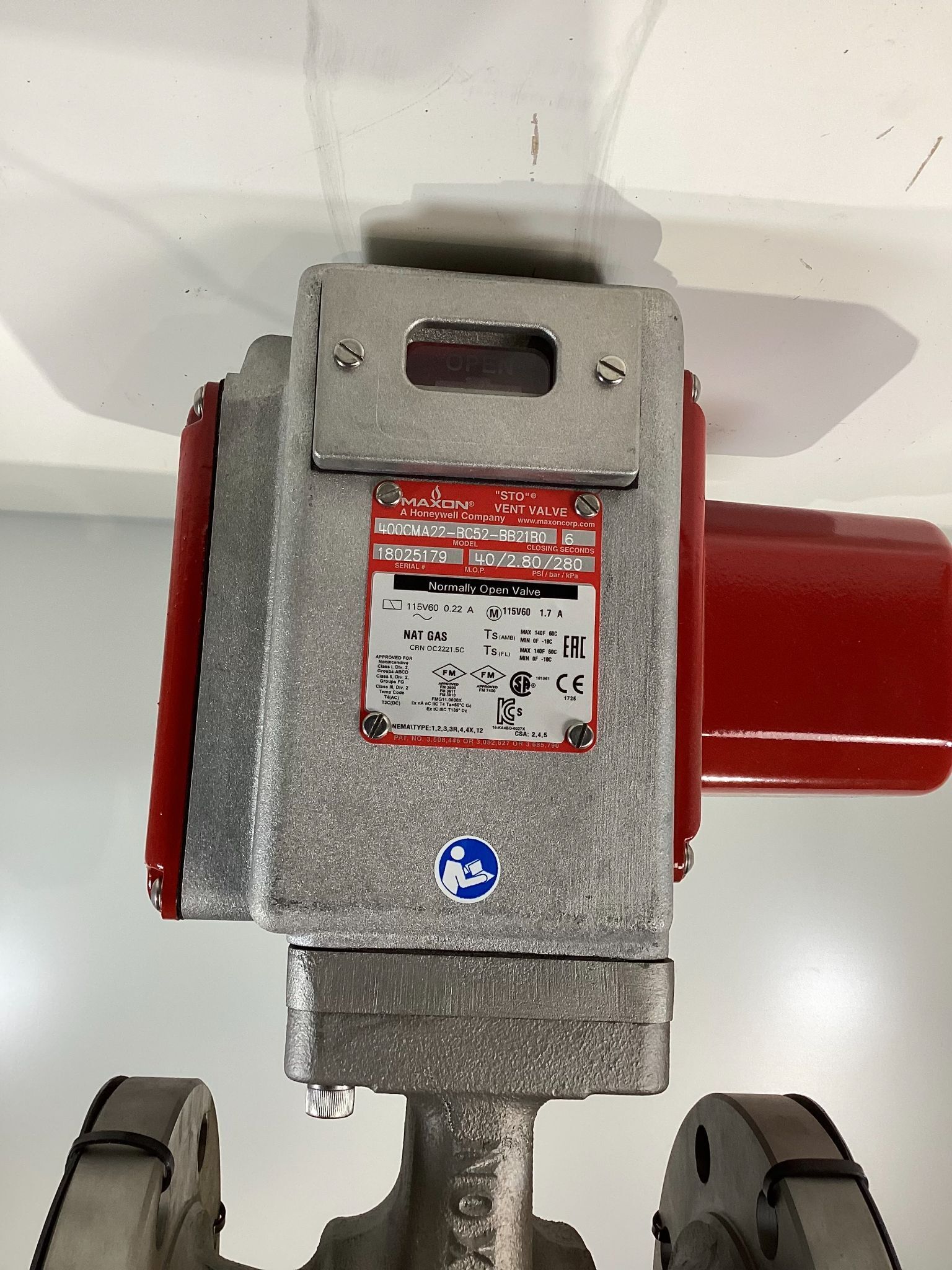 HONEYWELL MAXON 400CMA22-BC52-BB21B0 Gas ElectroMechanical Shut-Off USED 3