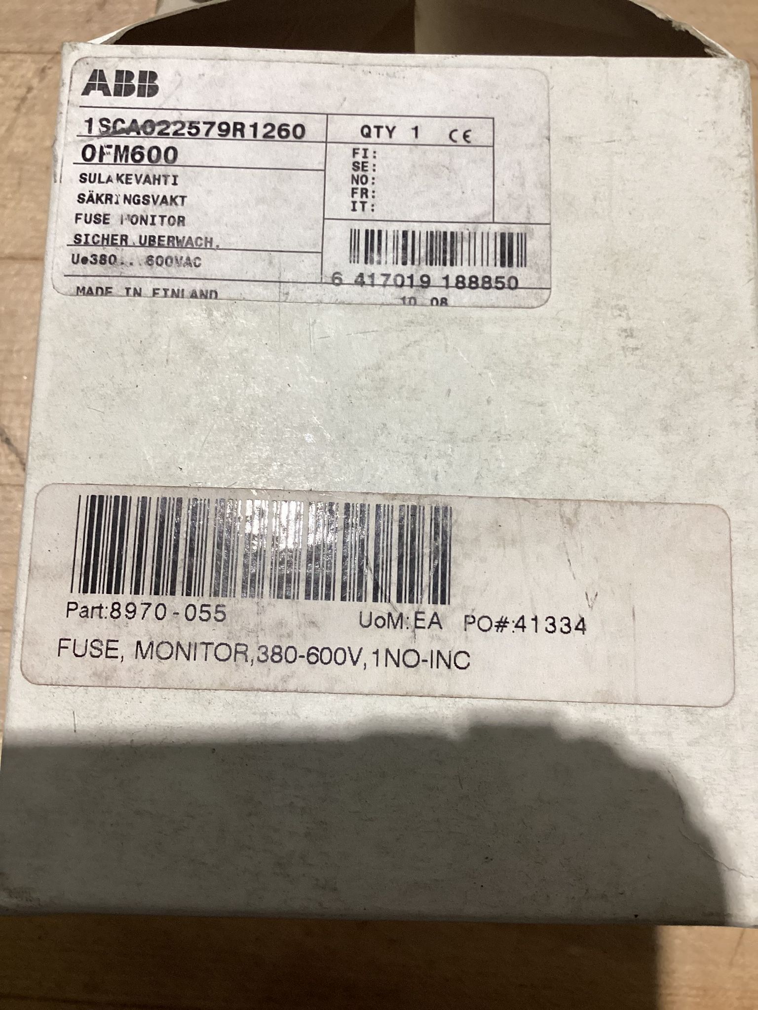 ABB 1SCA022579R1260 Fuse Monitor USED 2