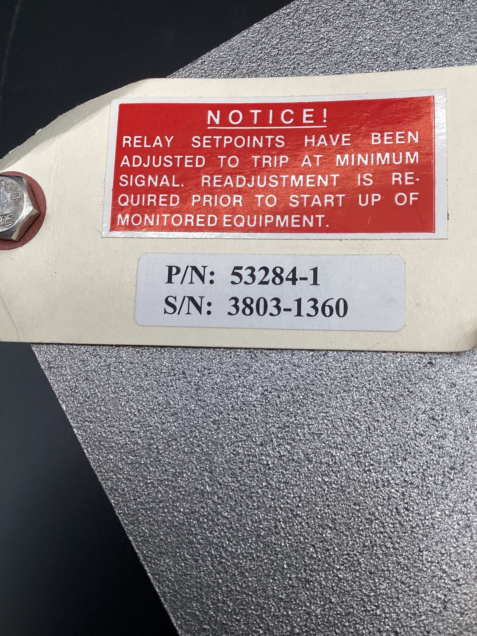 VITECH 438A Electronic Vibration Switch 53284-1 USED 2