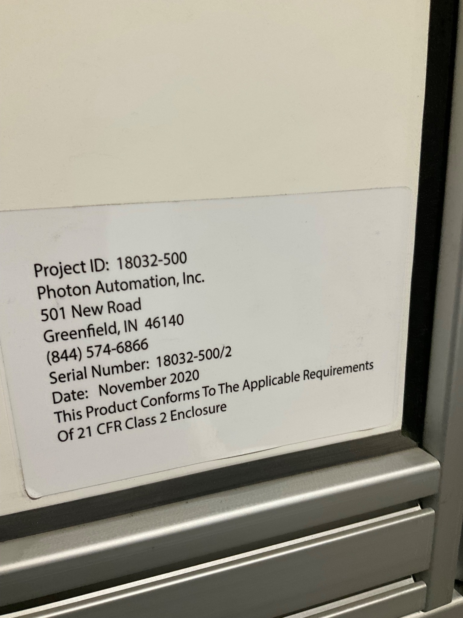 Photon Automation 18032-500 LASER WELDING CELL USED 33