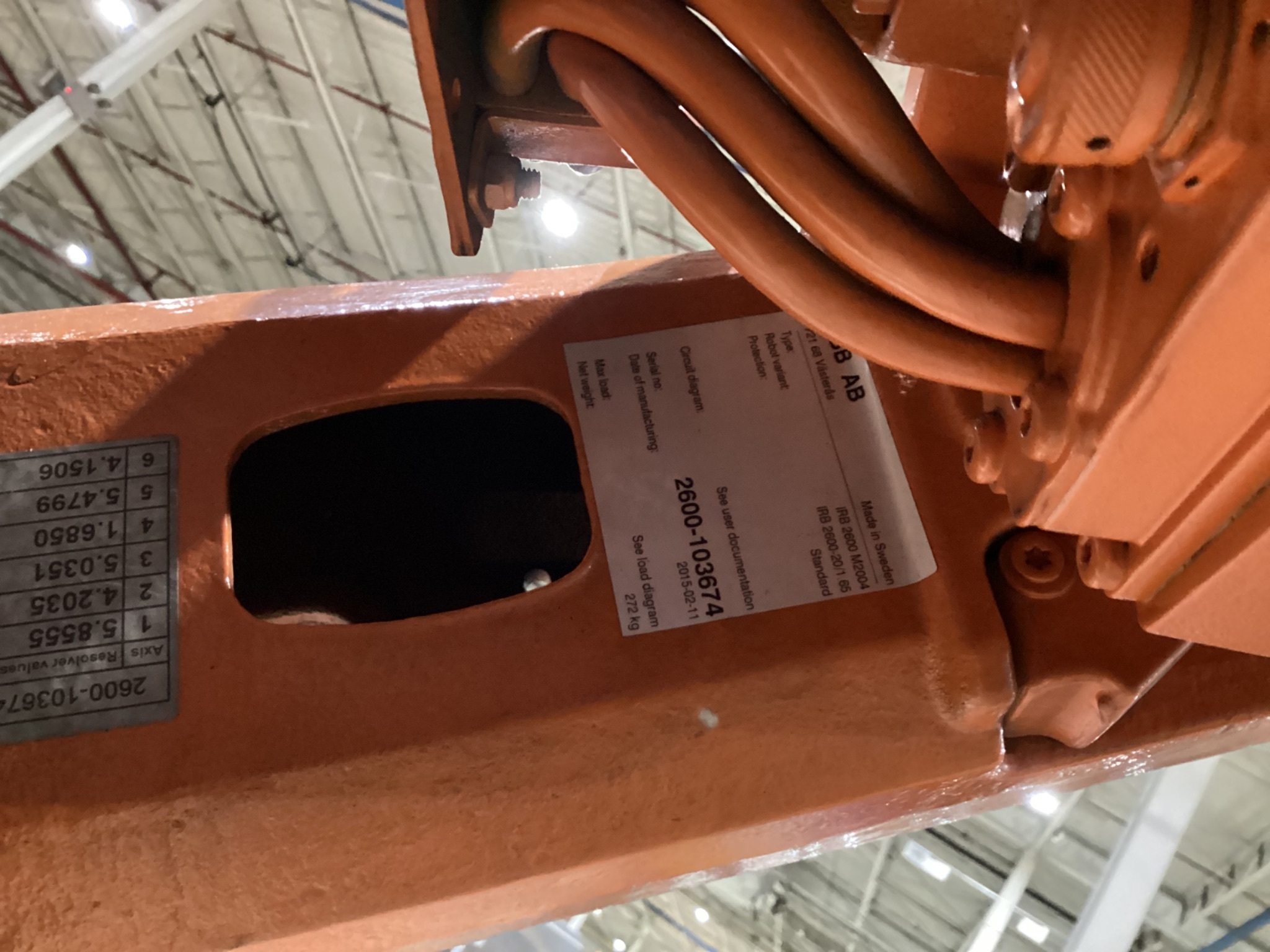 ABB IRB 2600 M2004 Robot w/ IRC5 Controls, Missing Cable Set USED 24