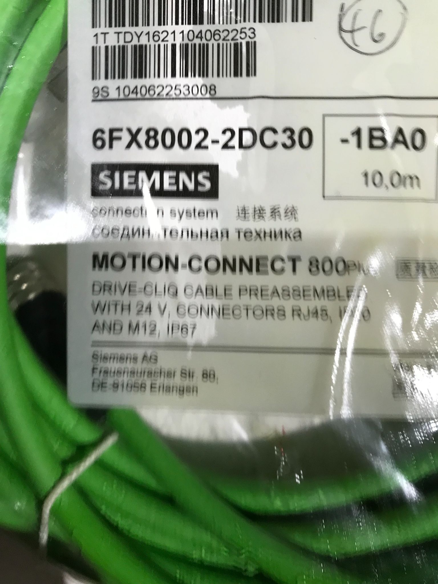 SIEMENS 6FX8002-2DC30 CABLE AND WIRE AND ELECTRICAL CABLE SUPPLIES NEW 1