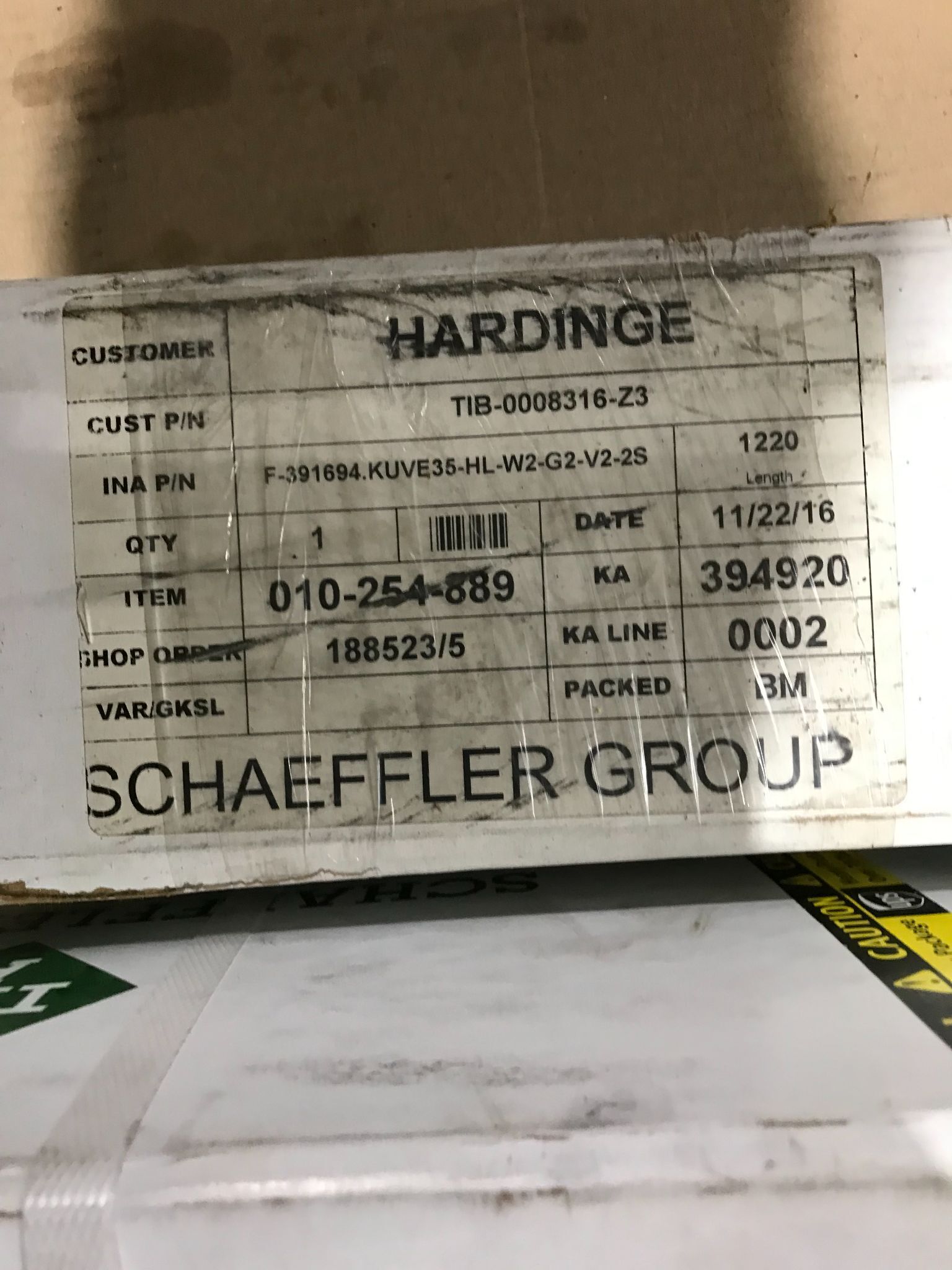 INA F‑391694 KUVE35‑HL‑W2 LINEAR BALL BEARING RAIL USED 2