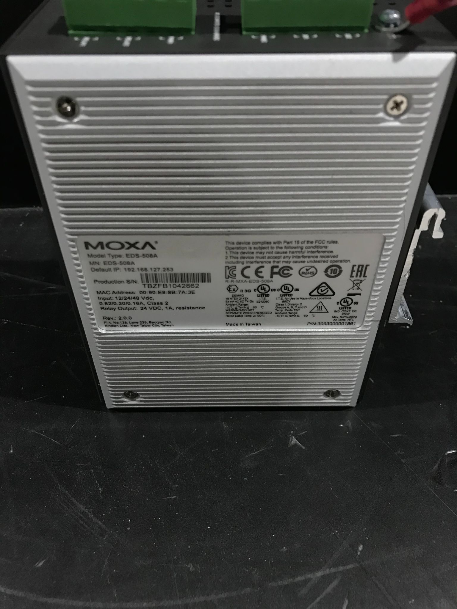 MOXA EDS-508A Industrial Ethernet Switch USED 2