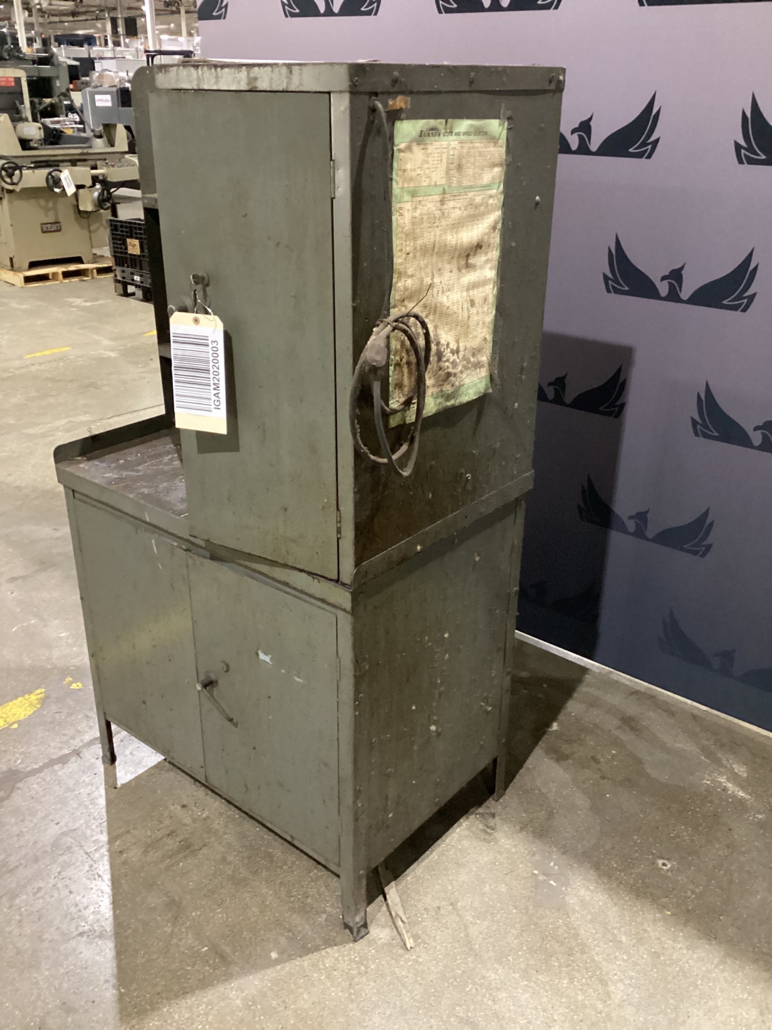 SUNNEN LN-650 MANDREL STORAGE CABINET WITH TOOLS USED 2