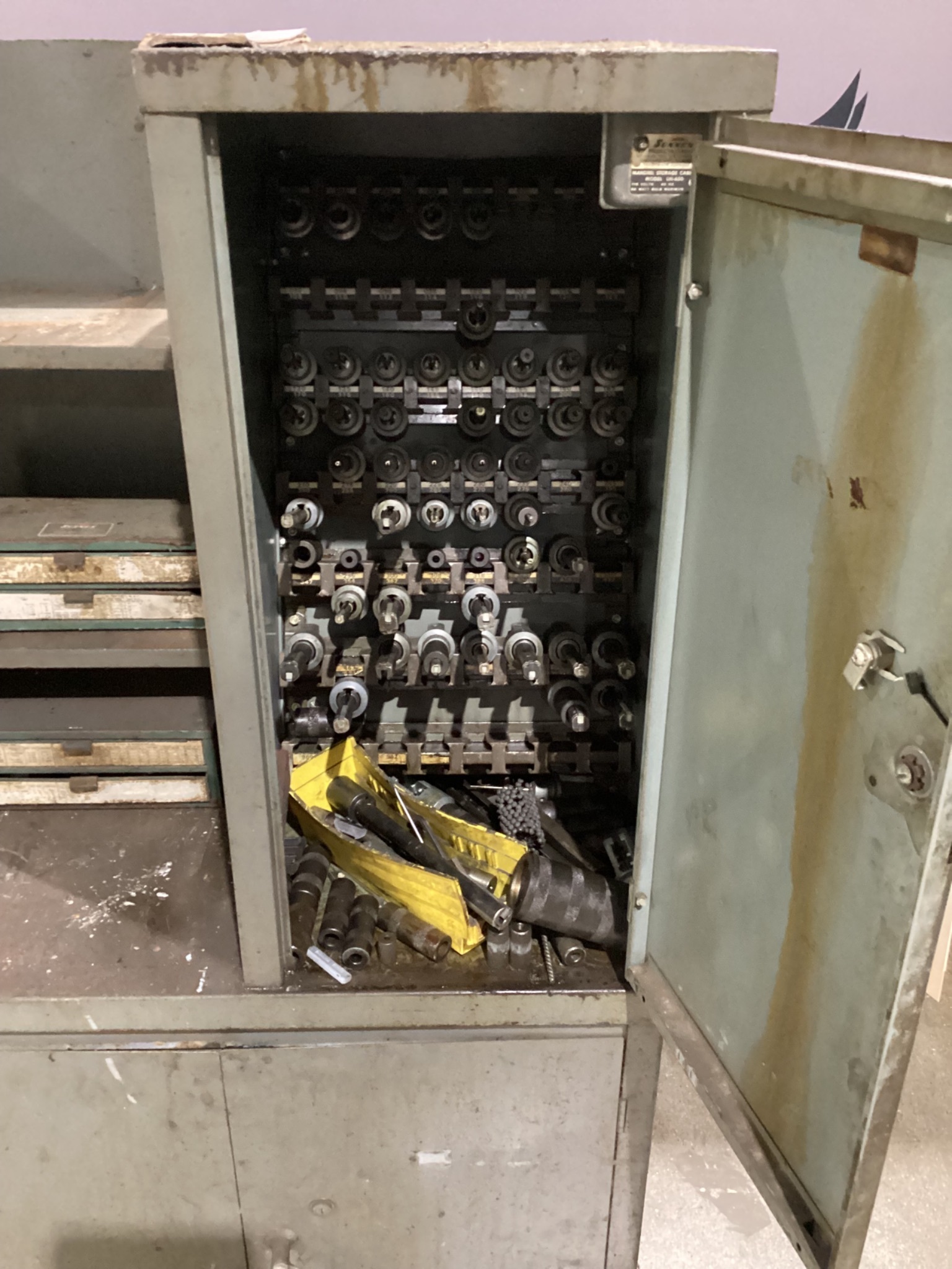 SUNNEN LN-650 MANDREL STORAGE CABINET WITH TOOLS USED 4