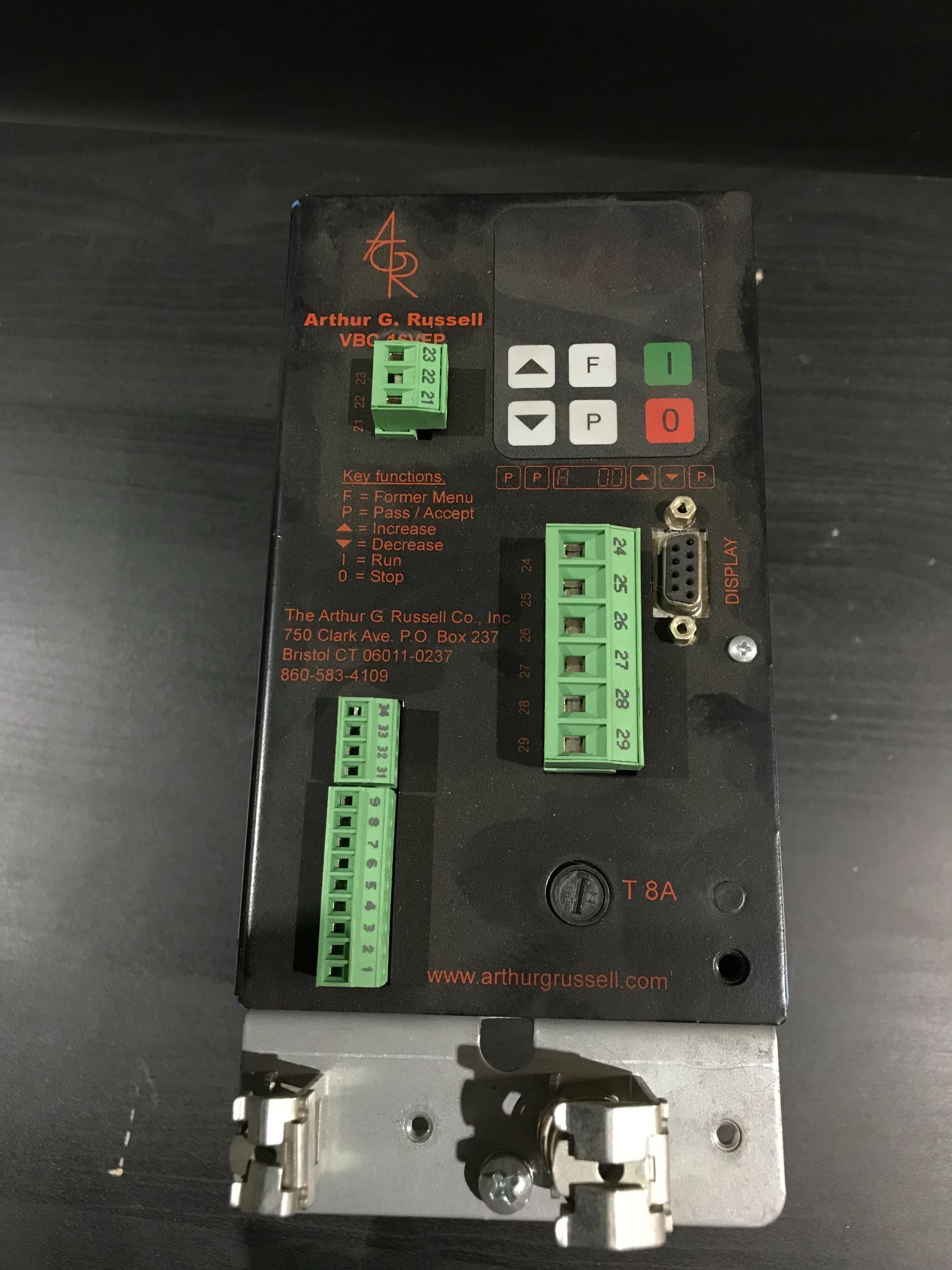 ARTHUR G. RUSSELL VBC-16VFP VFD Controller USED 1