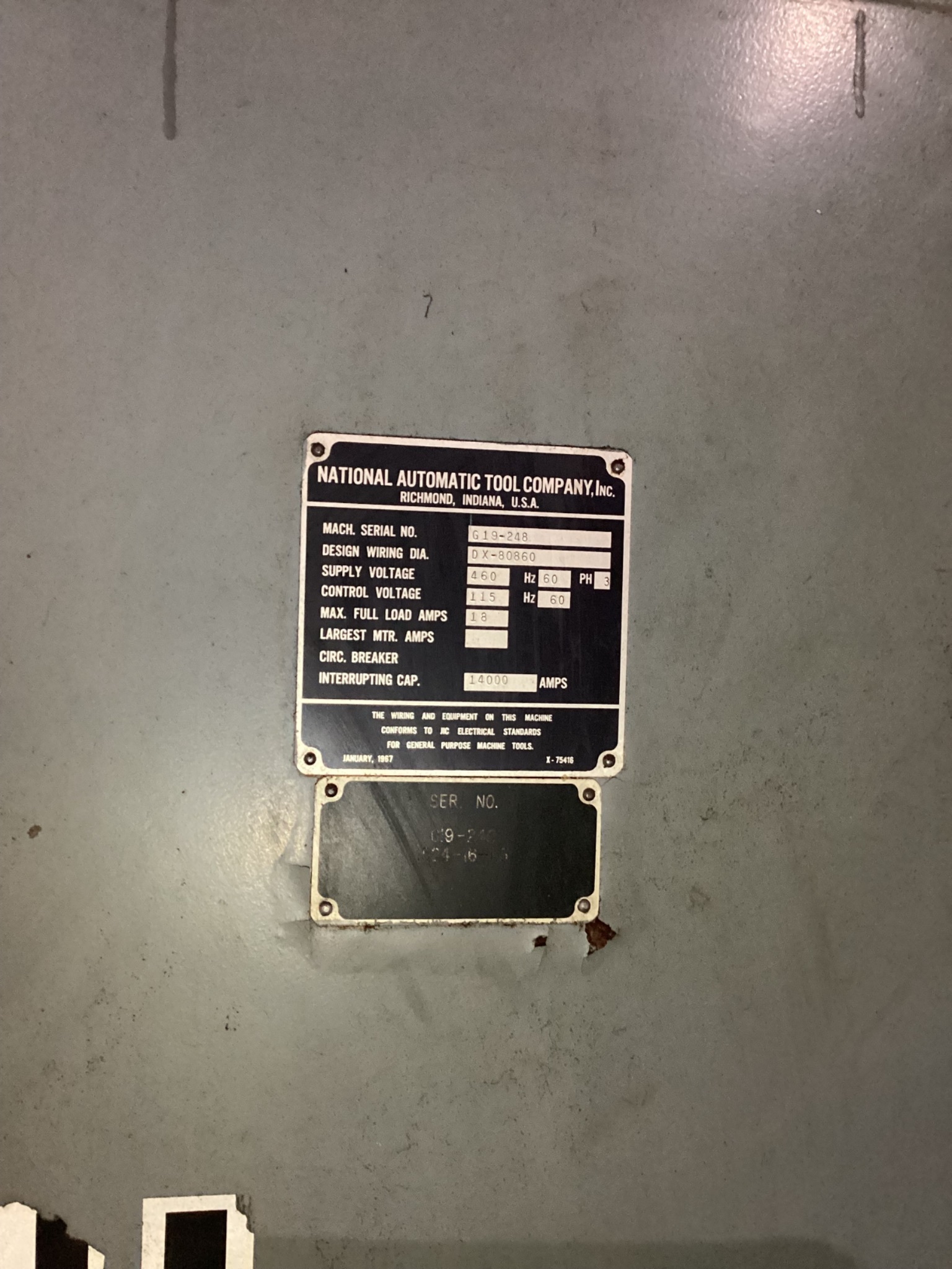 NATCO 10J Vertical Drill Press/Mill USED 20