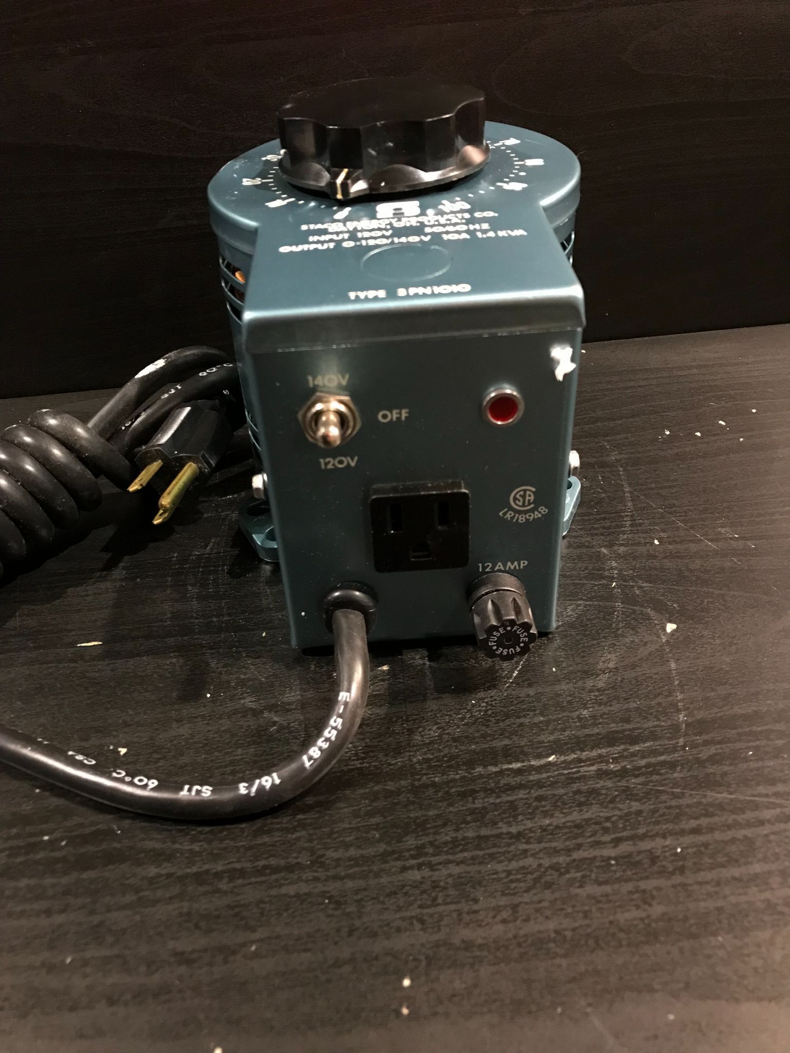 STACO 3PN1010 VARIABLE TRANSFORMER NEW 1