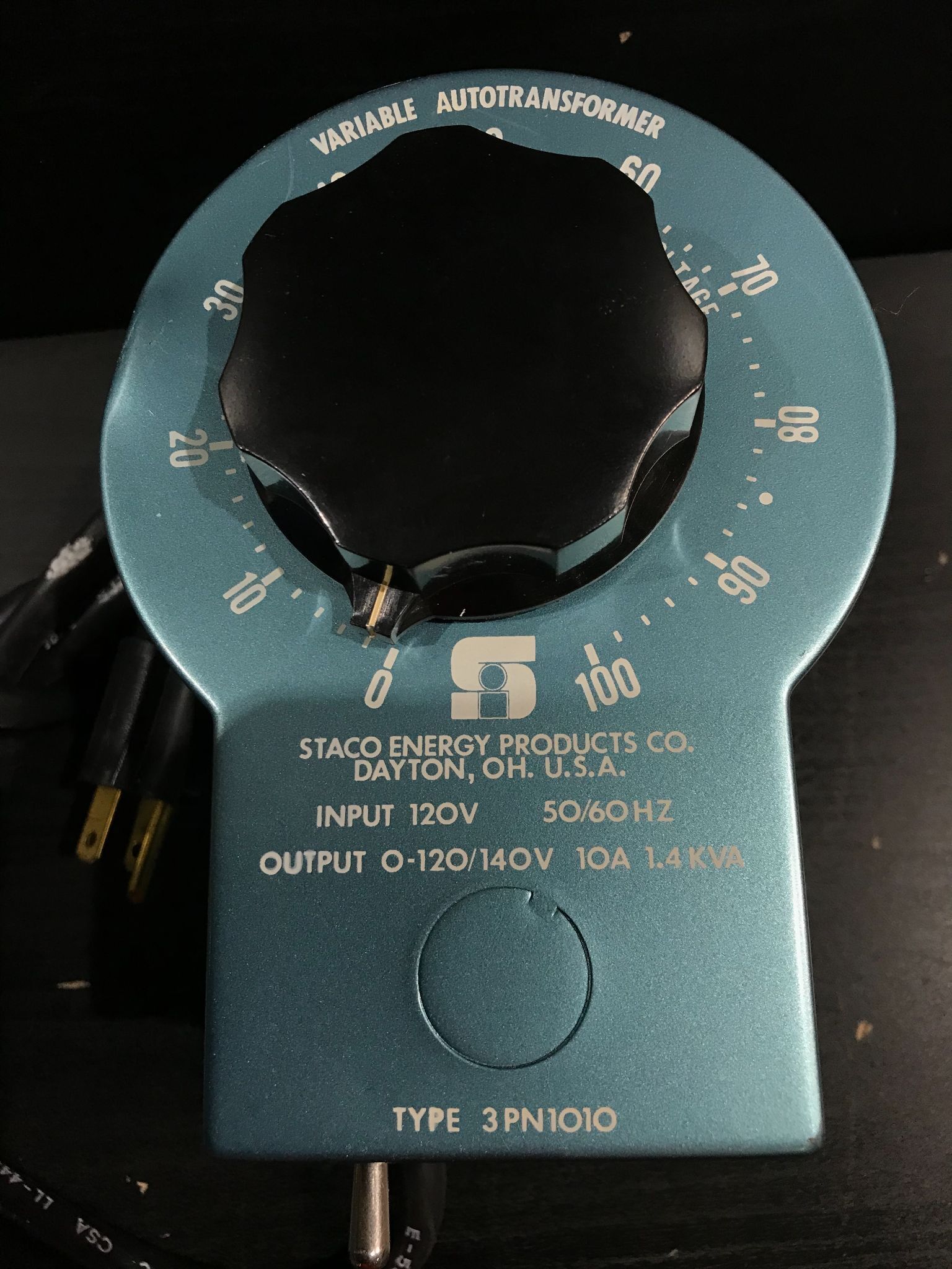 STACO 3PN1010 VARIABLE TRANSFORMER NEW 3