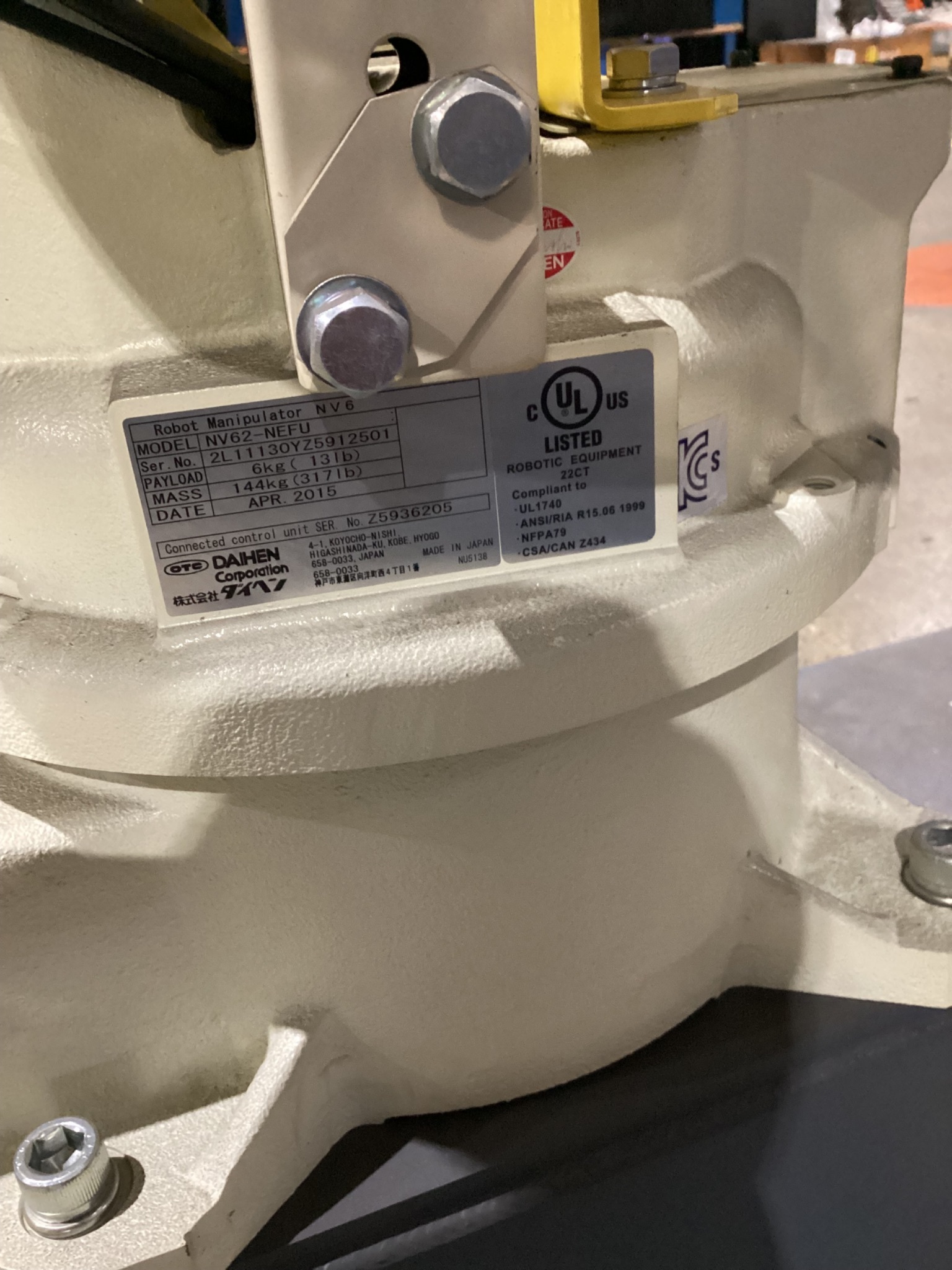OTC DAIHEN LAB-ARC 100 FD WELDING SYSTEM ROBOT WITH POSITIONER, CONTROL & SAFETY GATE, 2015 9
