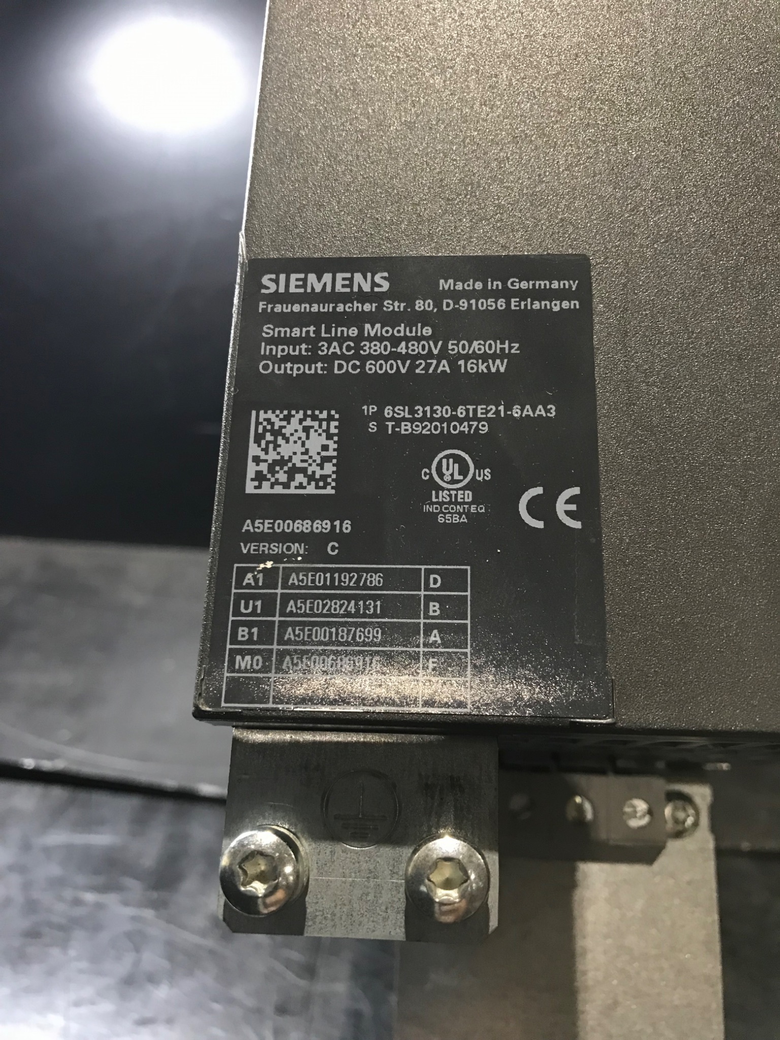 SIEMENS 6SL3130-6TE21-6AA3 SMART LINE MODULE NEW 6