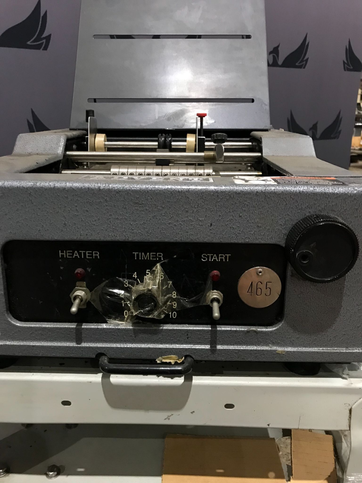 ADVENT LABEL APPLICATOR CO MODEL NO.465 WITH STANDING CART 7