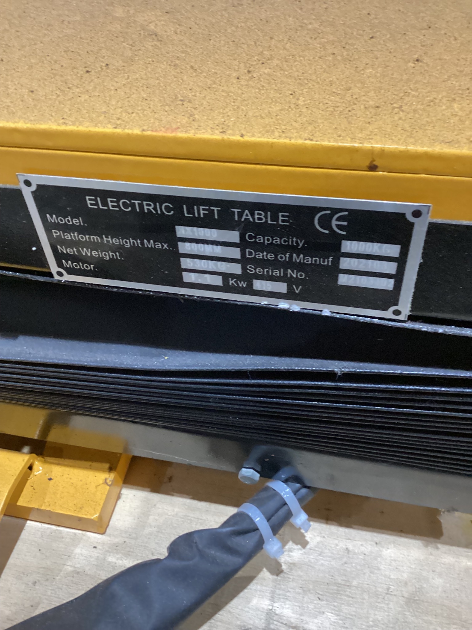 Wuxi Liford HX1000 Electric Lift Table USED 7