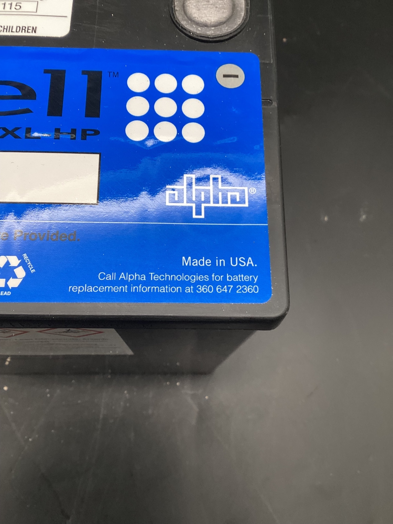 ALPHA 85-GXL-HP 12V, 50Ah Capacity VRLA Gelled Electrolyte Battery NEW 6