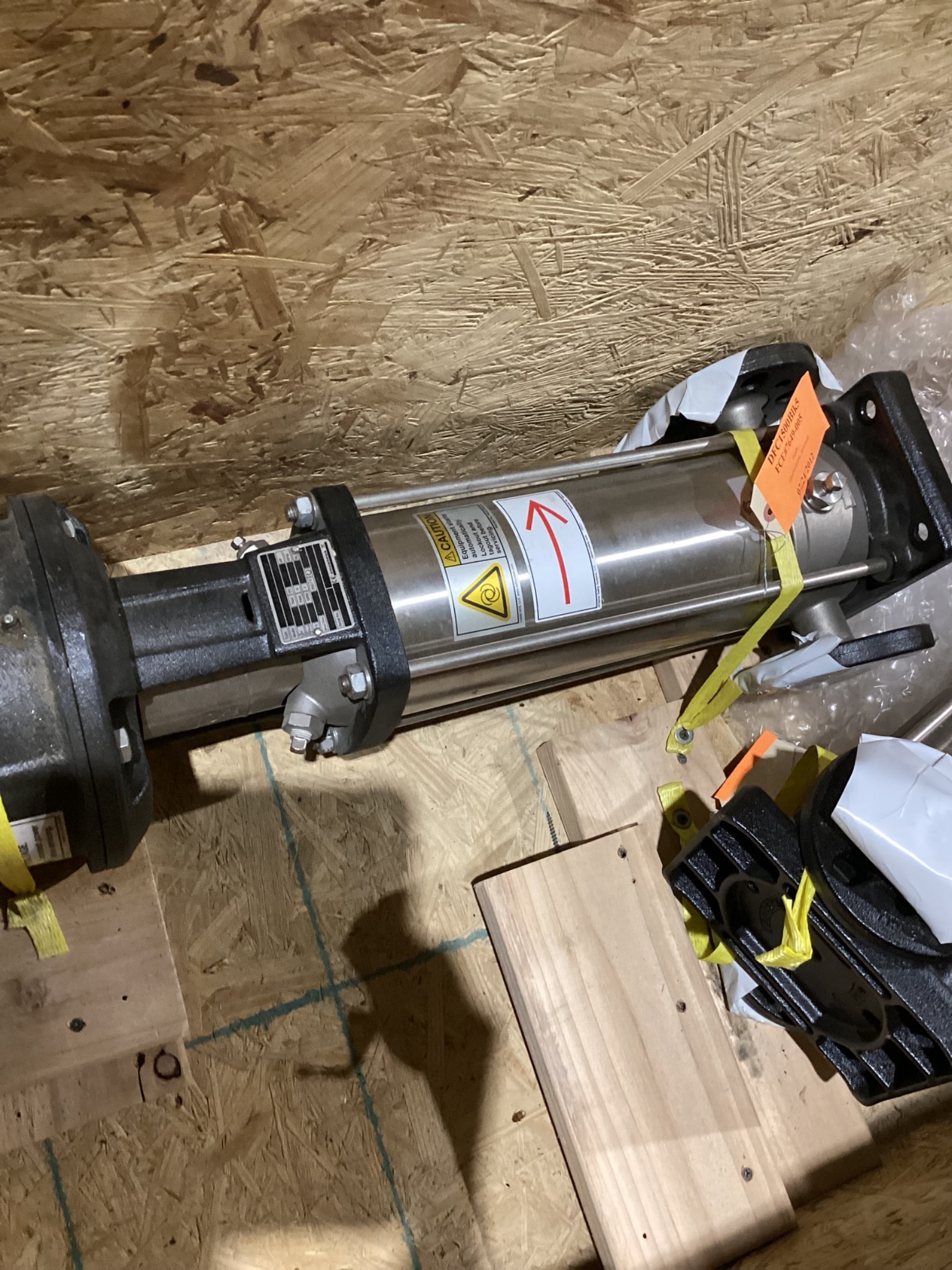 GRUNDFOS CRN19AFGJ-C-E PUMP W/ BALDOR 84Z04053 SUPER-E MOTOR USED 3