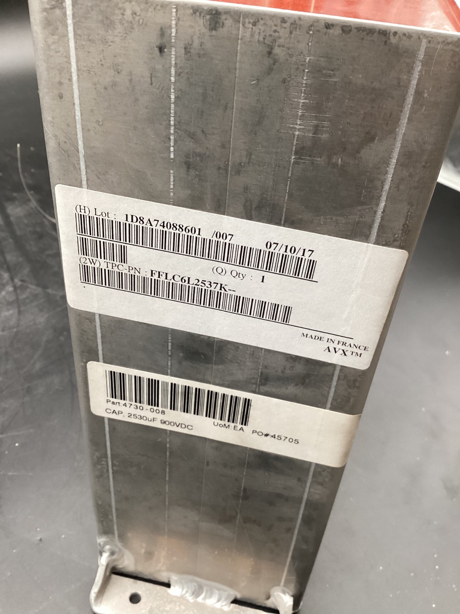 TPC FFLC6L2537K 2530uF, 1000 VDC / 300A RMS, A740886 High Power Capacitor NEW 5