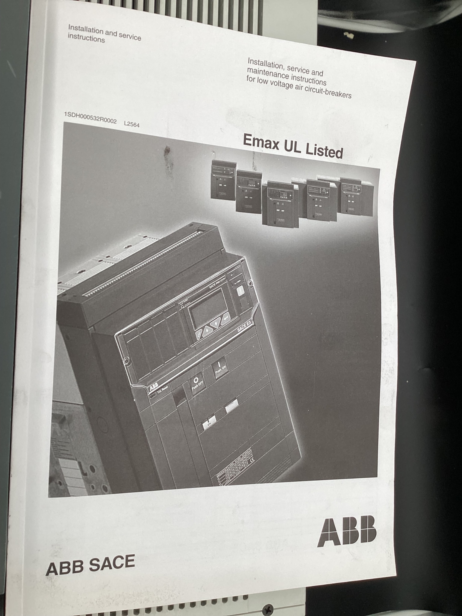 ABB SACE E3S-A25 2500A Frame Non-Auto Air/Circuit Breaker NEW 7