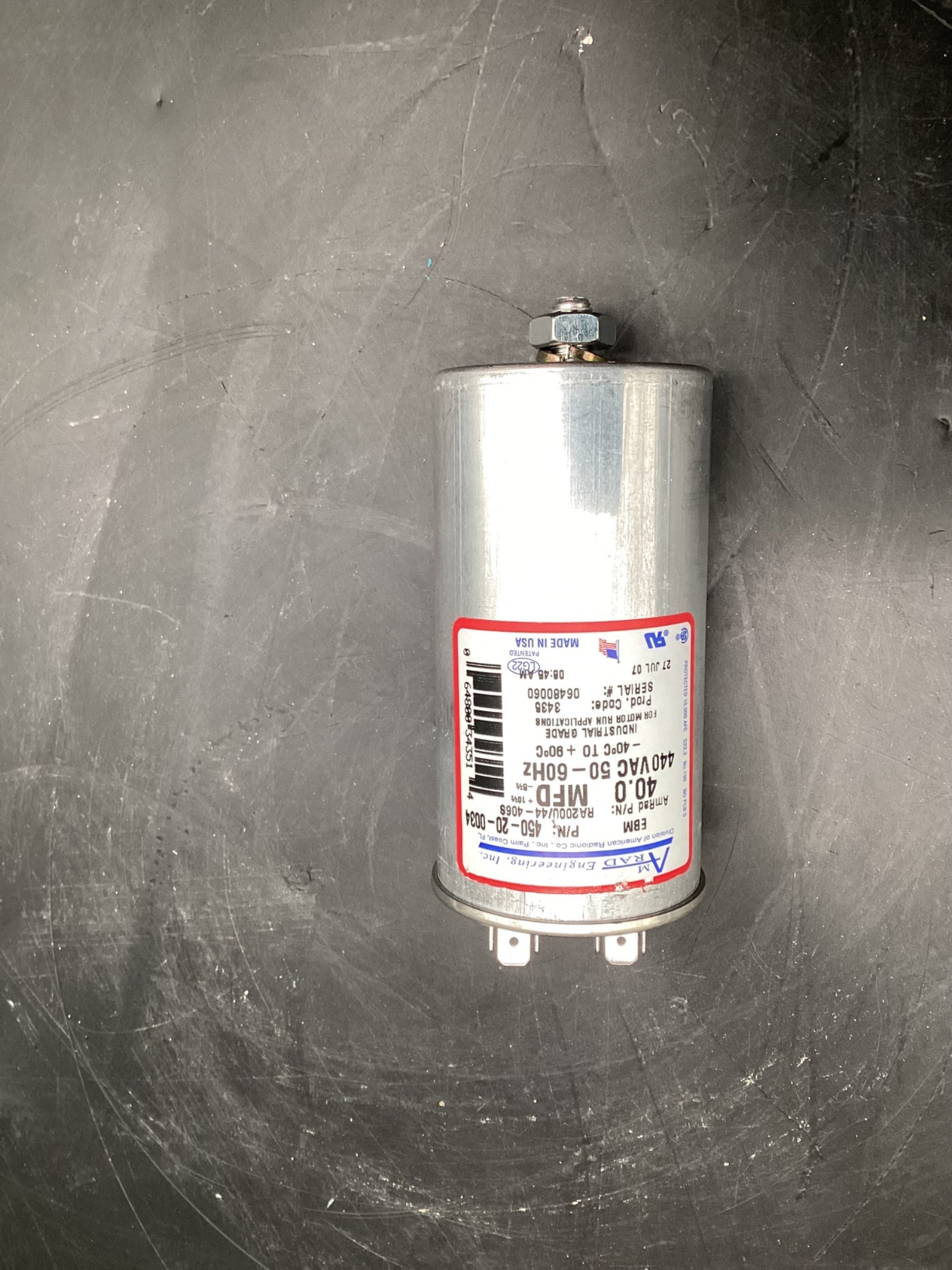 AMRAD EBM PAPST 450-20-0034 Motor Capacitor NEW 1