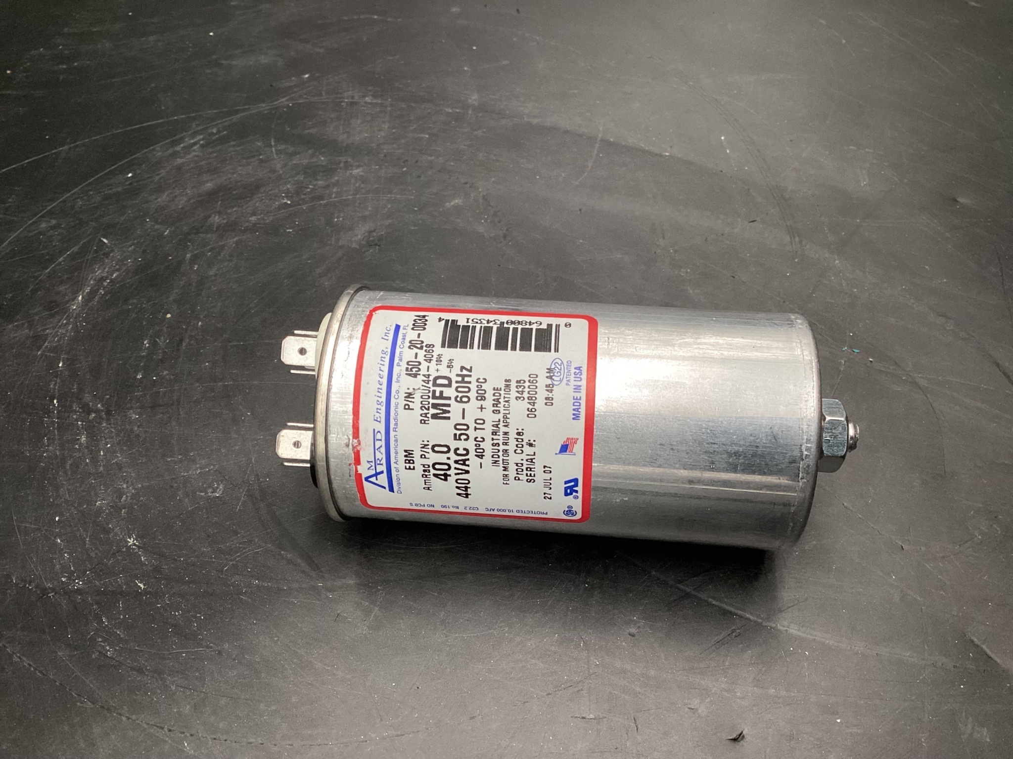 AMRAD EBM PAPST 450-20-0034 Motor Capacitor NEW 4