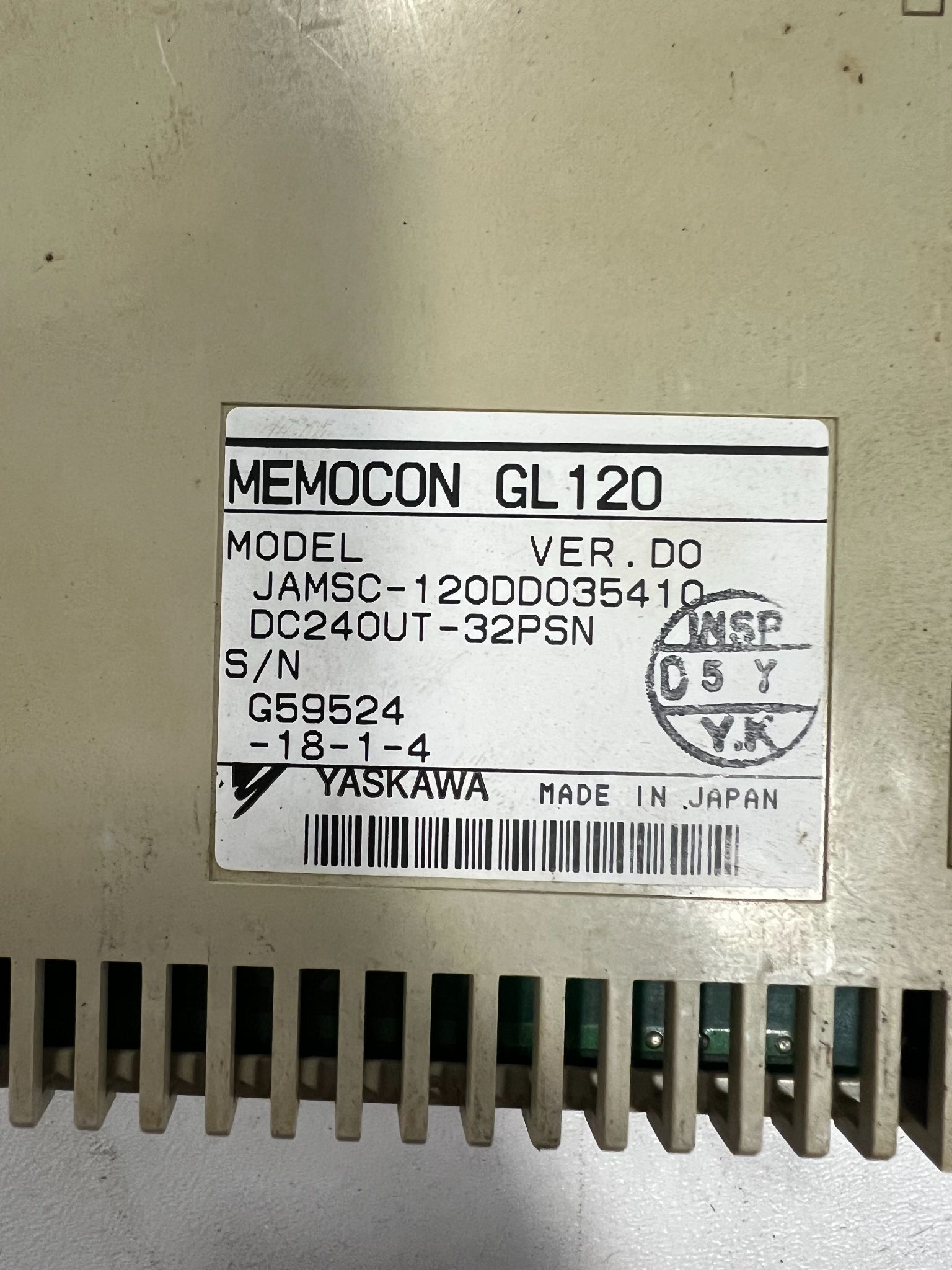 YASKAWA JAMSC-120DD035410 I/O MODULE USED 4