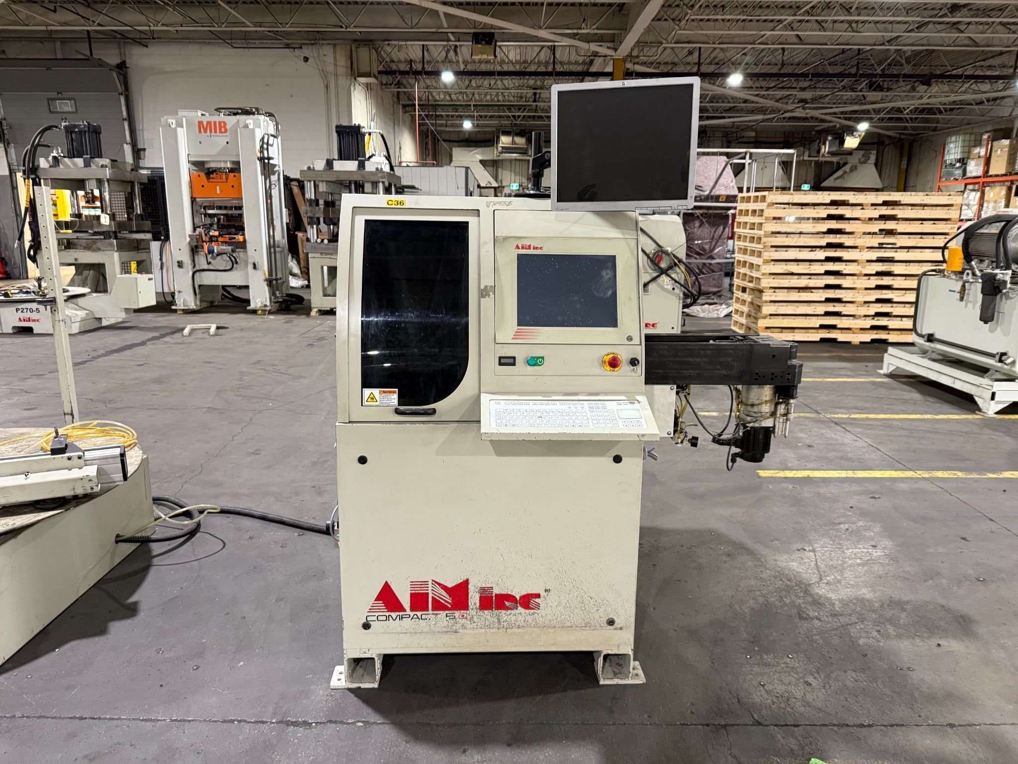 AIM AFC6D 0.08" - 0.25" CNC Wire Bender w/ P270-5 Payoff Unit USED 1