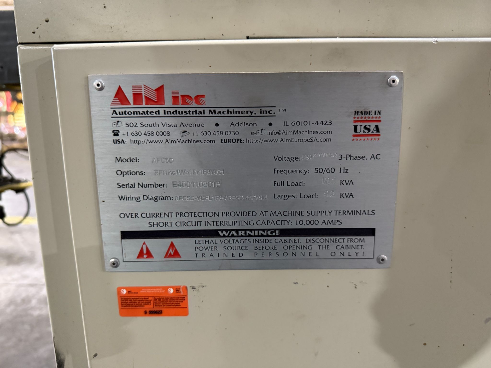 AIM AFC6D 0.08" - 0.25" CNC Wire Bender w/ P270-5 Payoff Unit USED 13