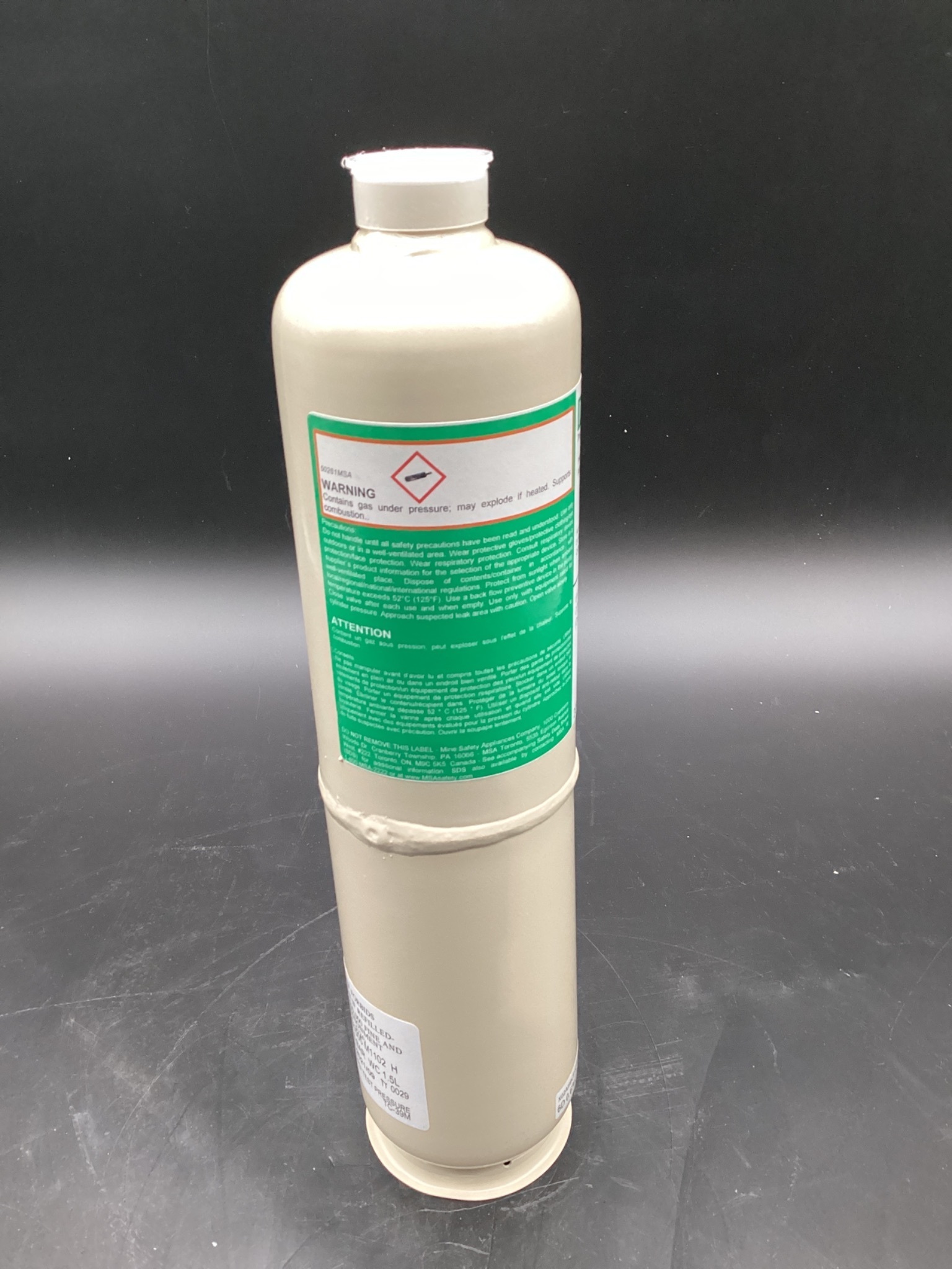 MSA 10028034 0.6% Propane 100L Calibration Gas Cylinder 1
