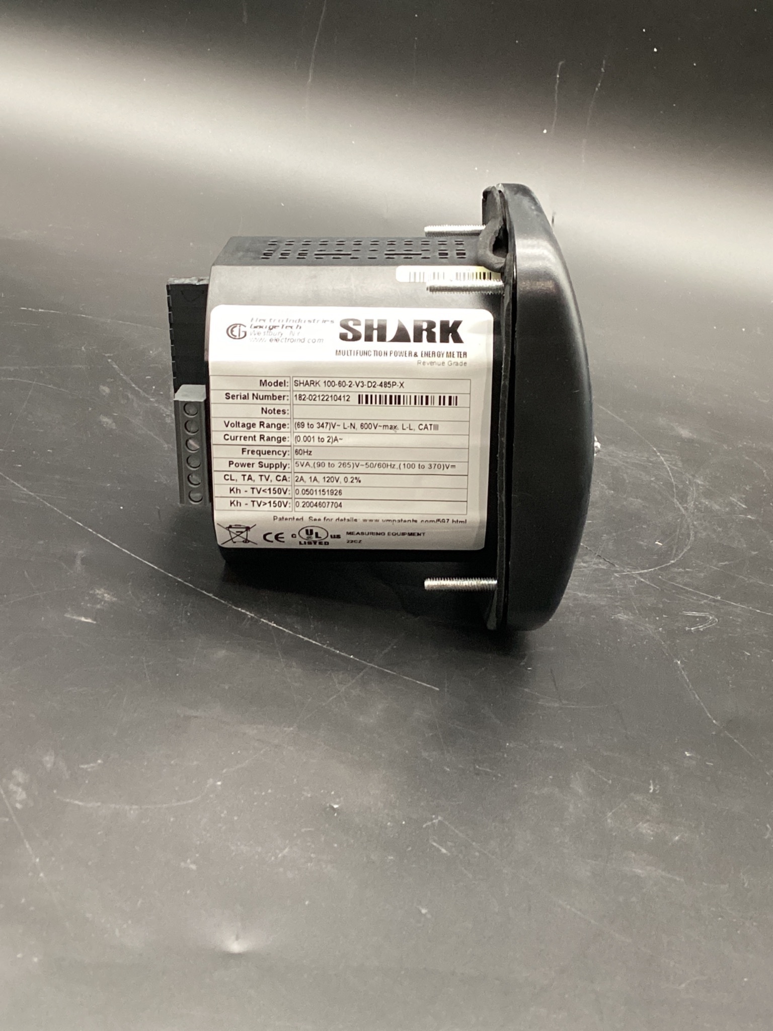 Electro Industries SHARK 100-60-2-V3-D2-485P-X Power Meter NEW 1
