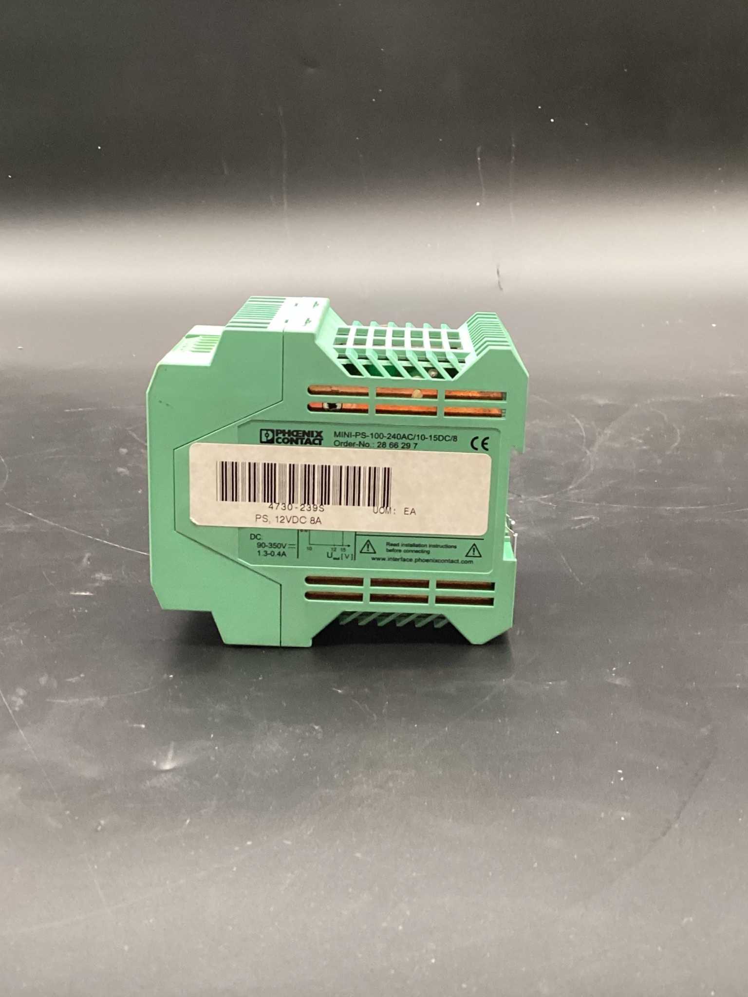 PHOENIX CONTACT MINI-PS-100-240AC/10-15DC/8 10-15 VDC Power Supply USED 2
